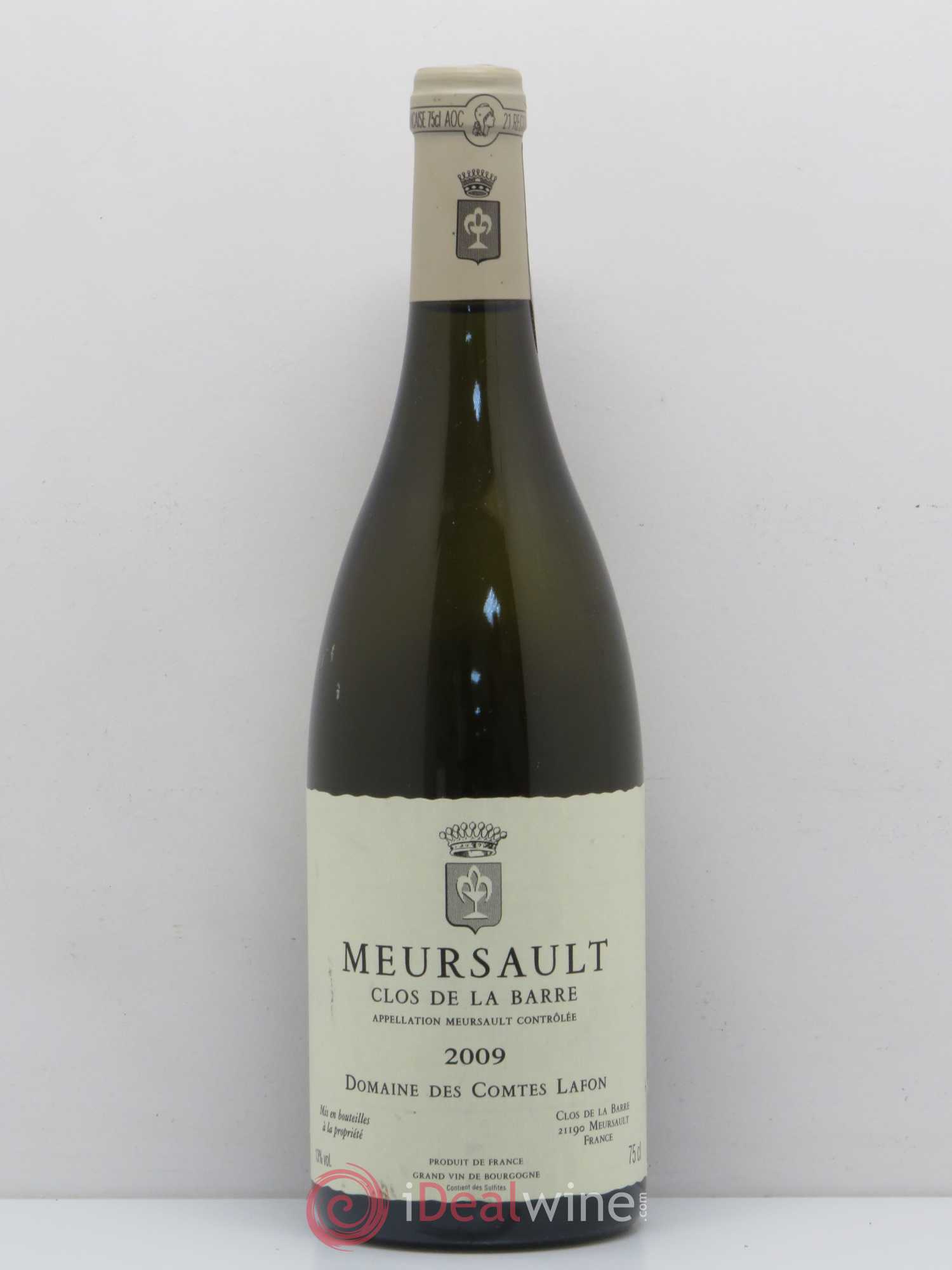 Meursault Clos de la Barre Comtes Lafon (Domaine des) 2009 - Lot de 1 bouteille - 0