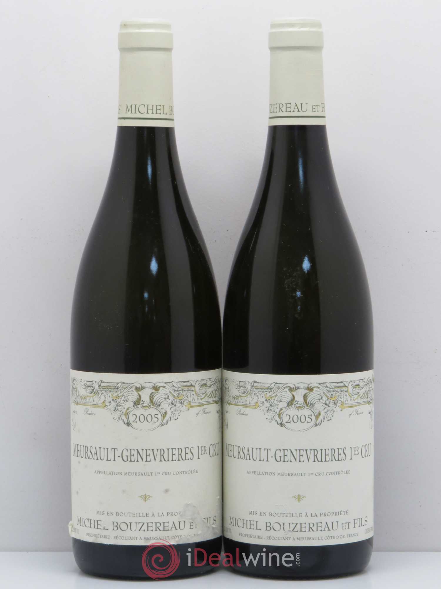 Meursault 1er Cru Les Genevrières Michel Bouzereau et Fils (Domaine) 2005 - Lot de 2 bouteilles - 0