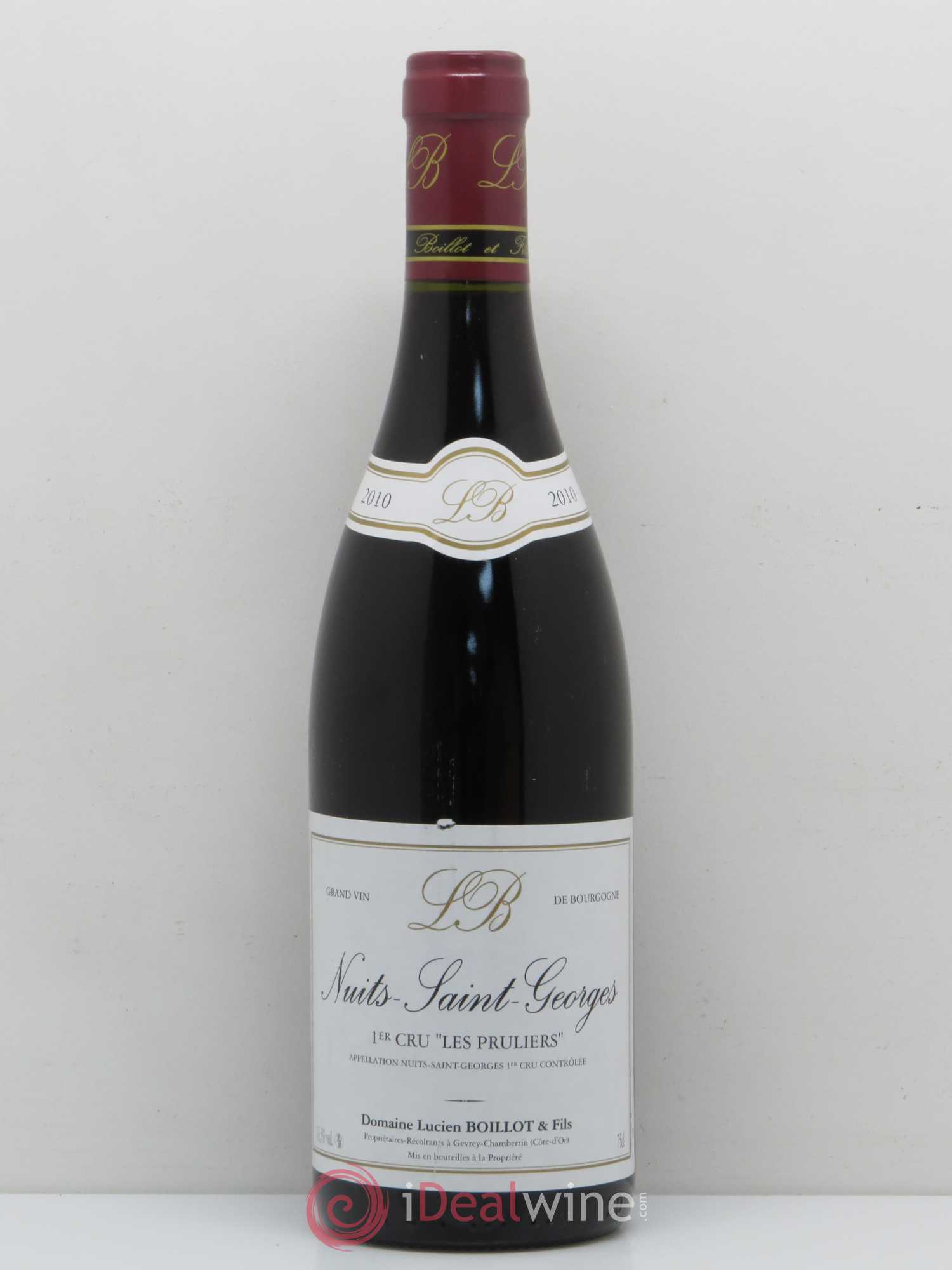 Nuits-Saint-Georges 1er Cru Les Pruliers Lucien Boillot & Fils (Domaine) 2010 - Lot de 1 bouteille - 0