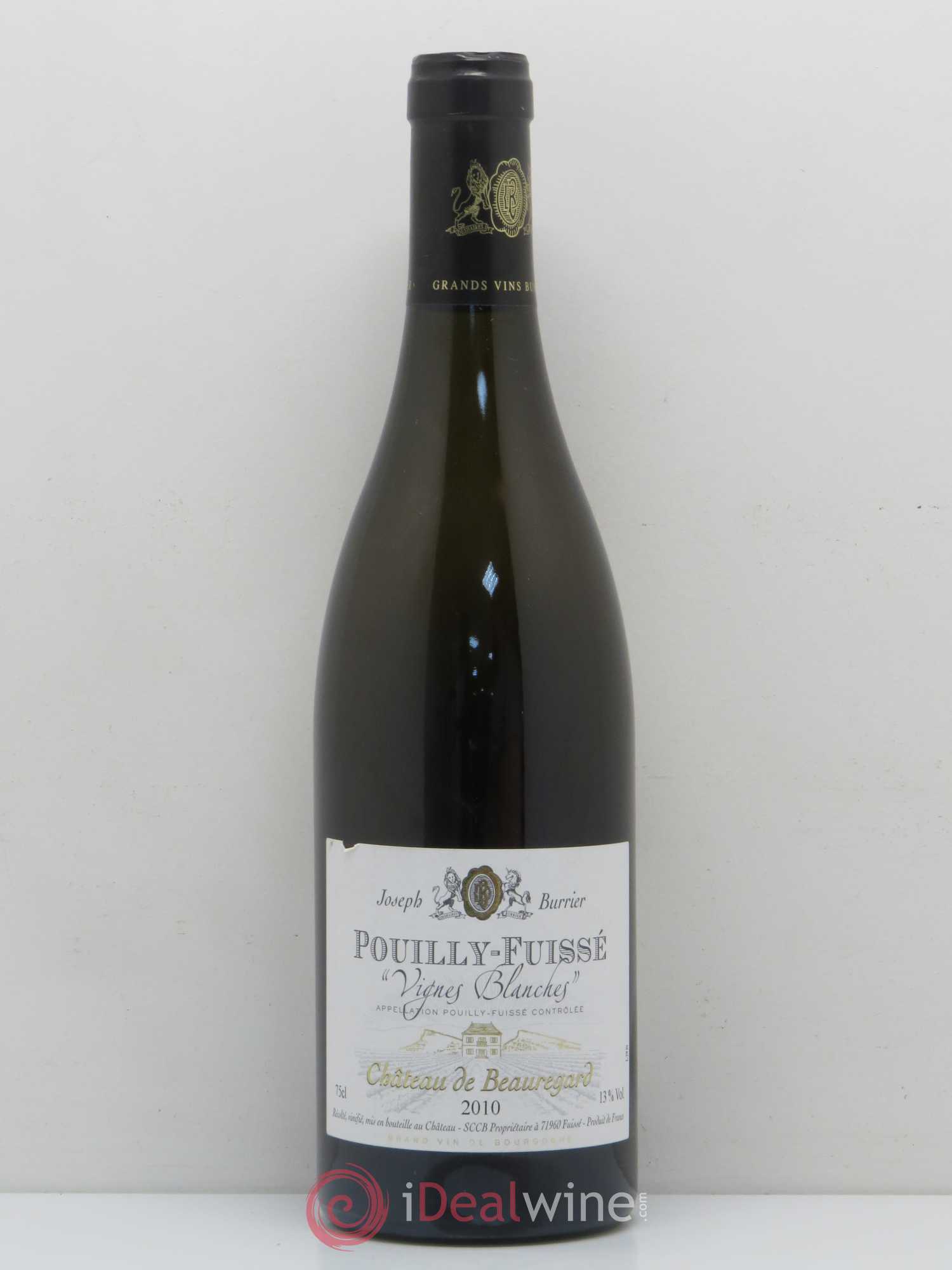 Pouilly-Fuissé Vignes Blanches Château De Beauregard (sans prix de réserve) 2010 - Posten von 1 Flasche - 0