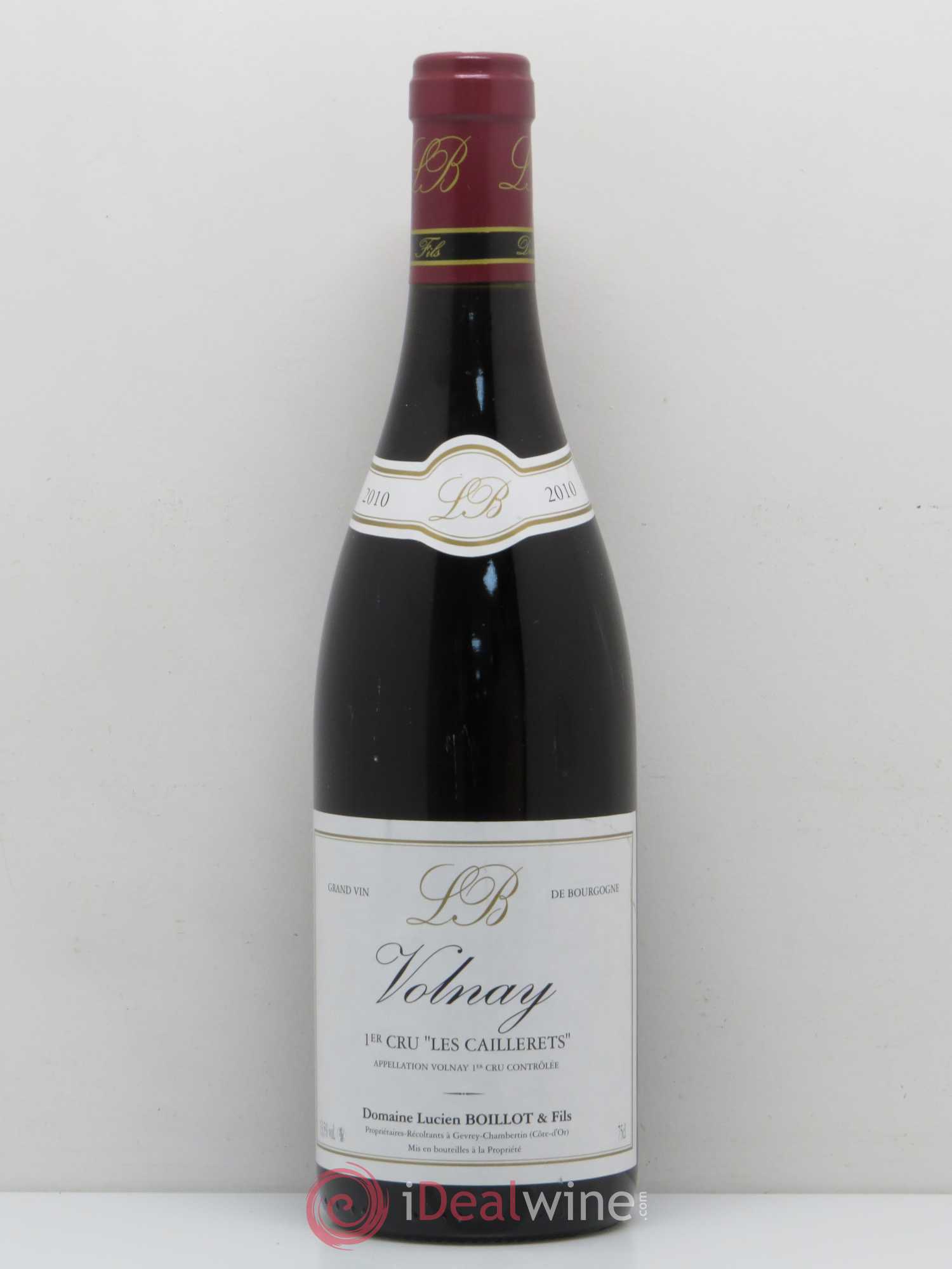Volnay 1er Cru Les Caillerets Lucien Boillot & Fils (Domaine) 2010 - Lot de 1 bouteille - 0