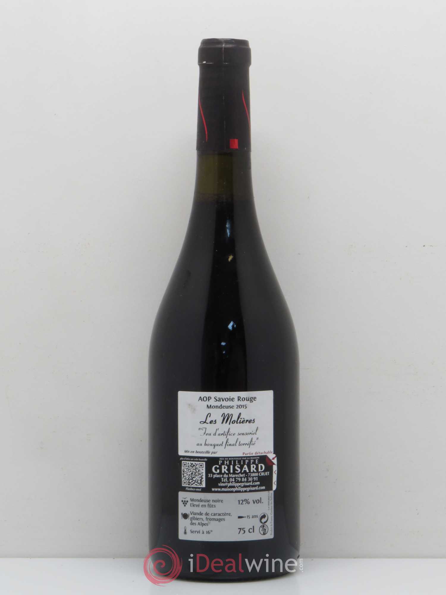 Vin de Savoie Mondeuse les molieres Grisard 2015 - Posten von 1 Flasche - 1