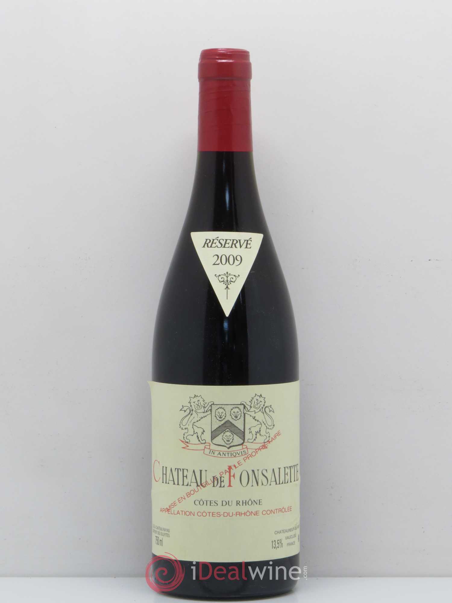 Côtes-du-Rhône Château de Fonsalette Emmanuel Reynaud 2009 - Lot de 1 bouteille - 0