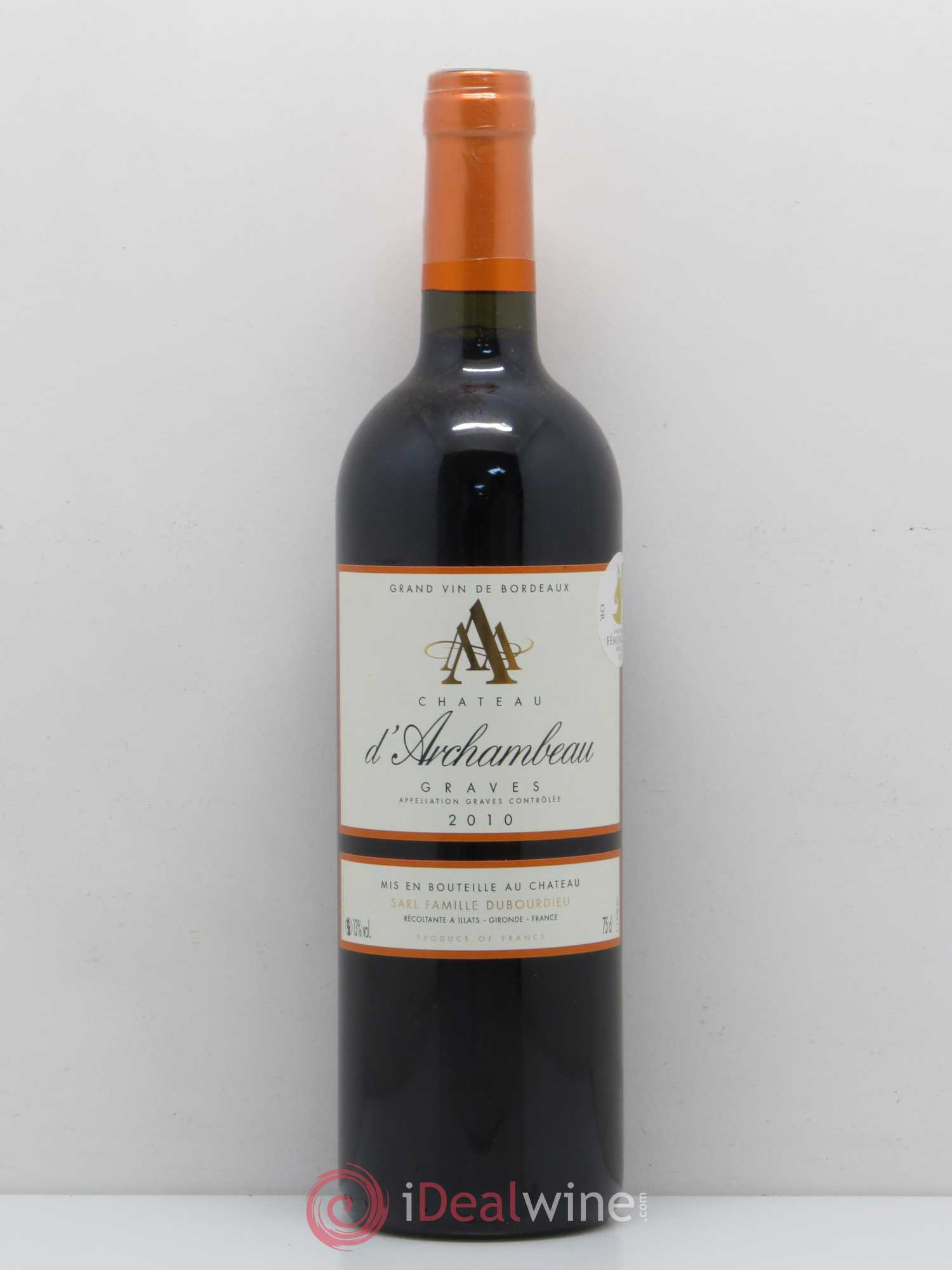 Graves Château d'Archambeau 2010 - Posten von 1 Flasche - 0