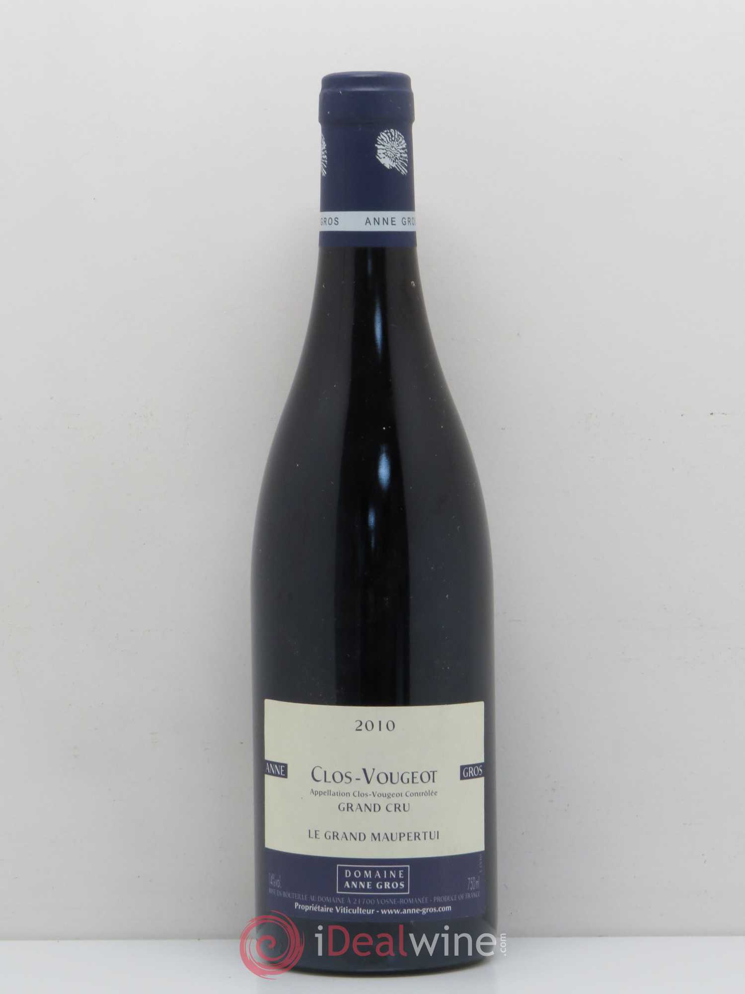 Clos de Vougeot Grand Cru Le Grand Maupertui Anne Gros 2010 - Lot de 1 bouteille - 0