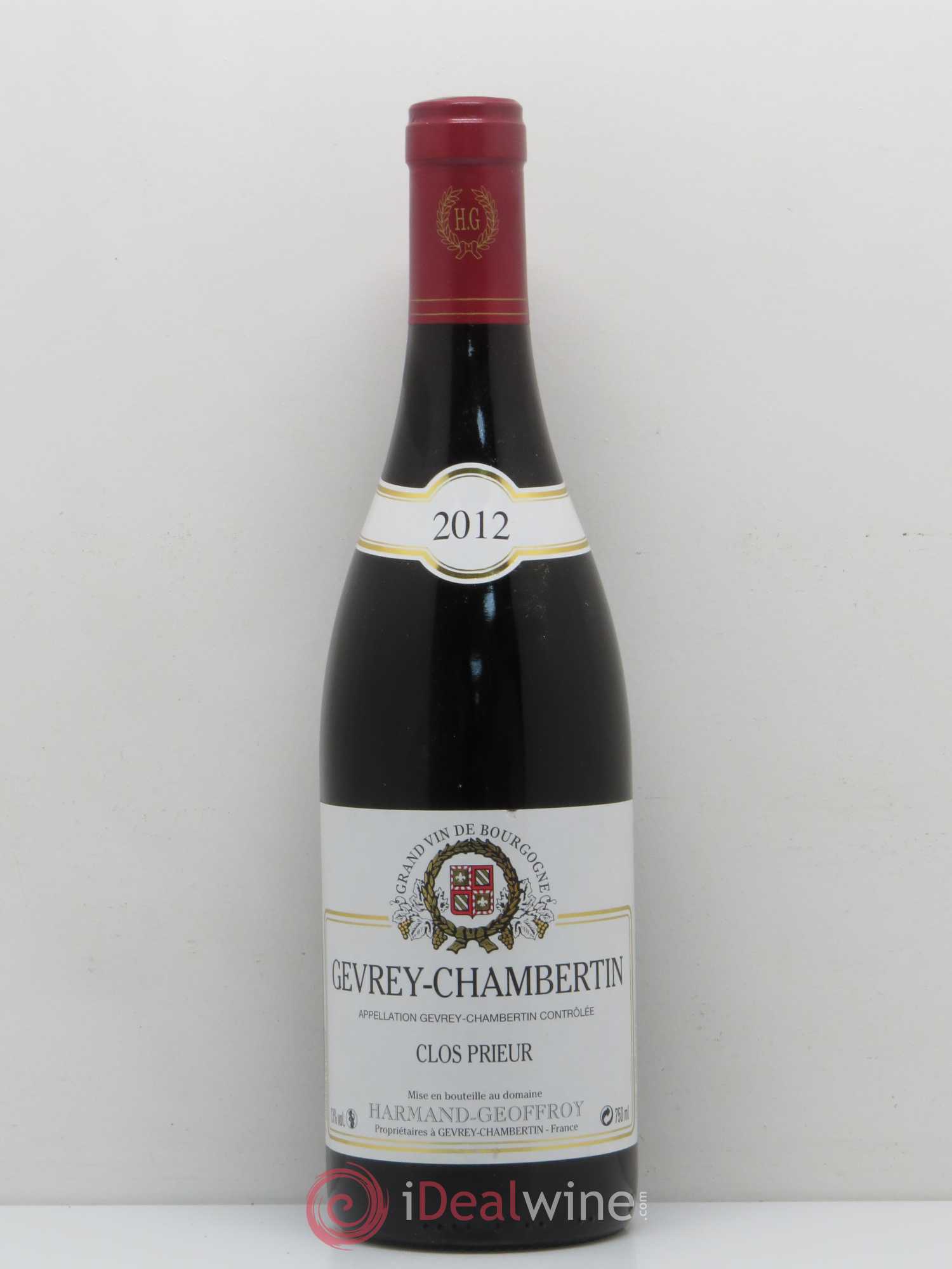 Gevrey-Chambertin Clos Prieur Harmand Geoffroy 2012 - Lot de 1 bouteille - 0