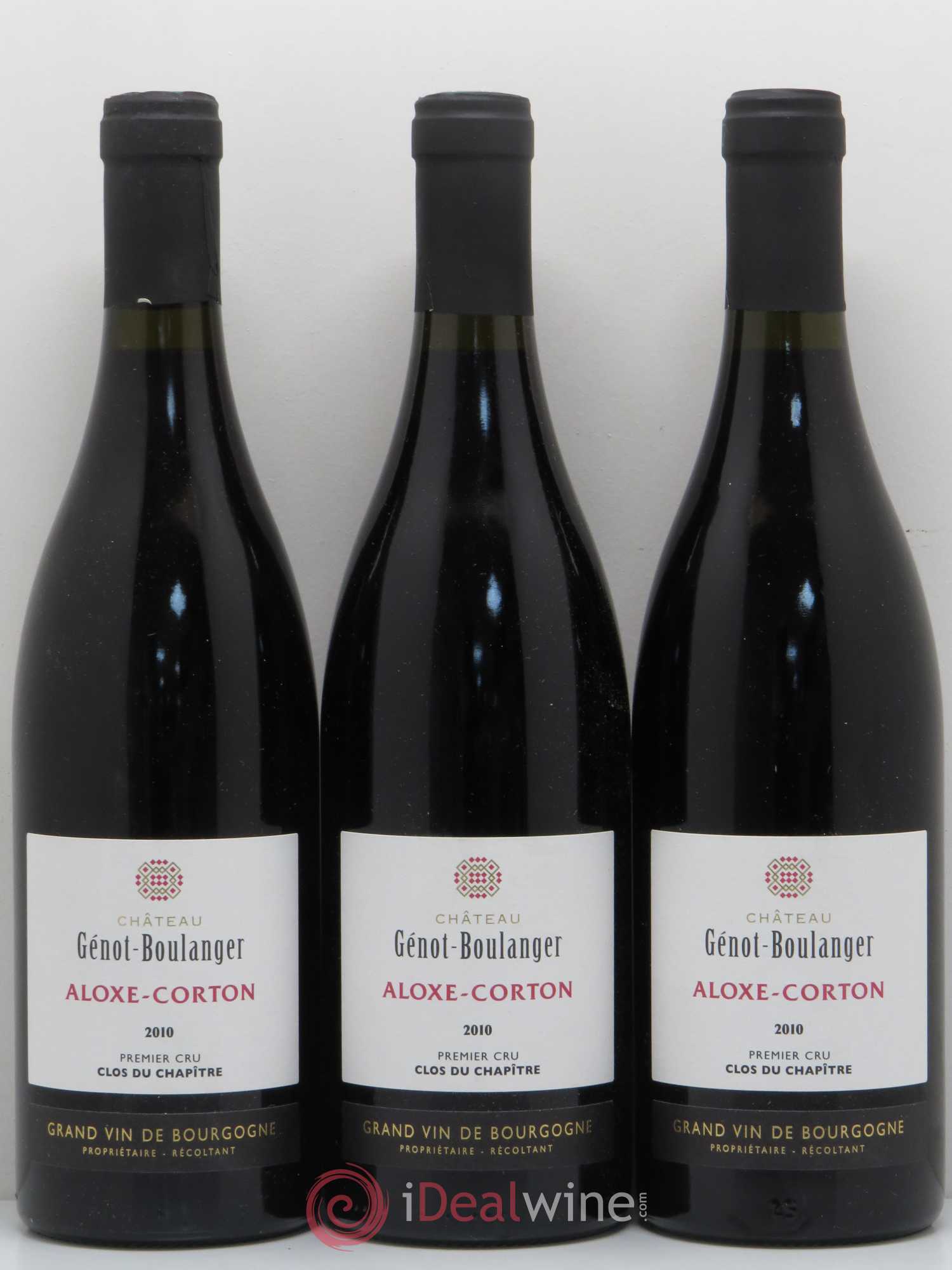 Aloxe-Corton 1er Cru Clos du Chapitre Genot Boulanger 2010 - Posten von 3 Flaschen - 0