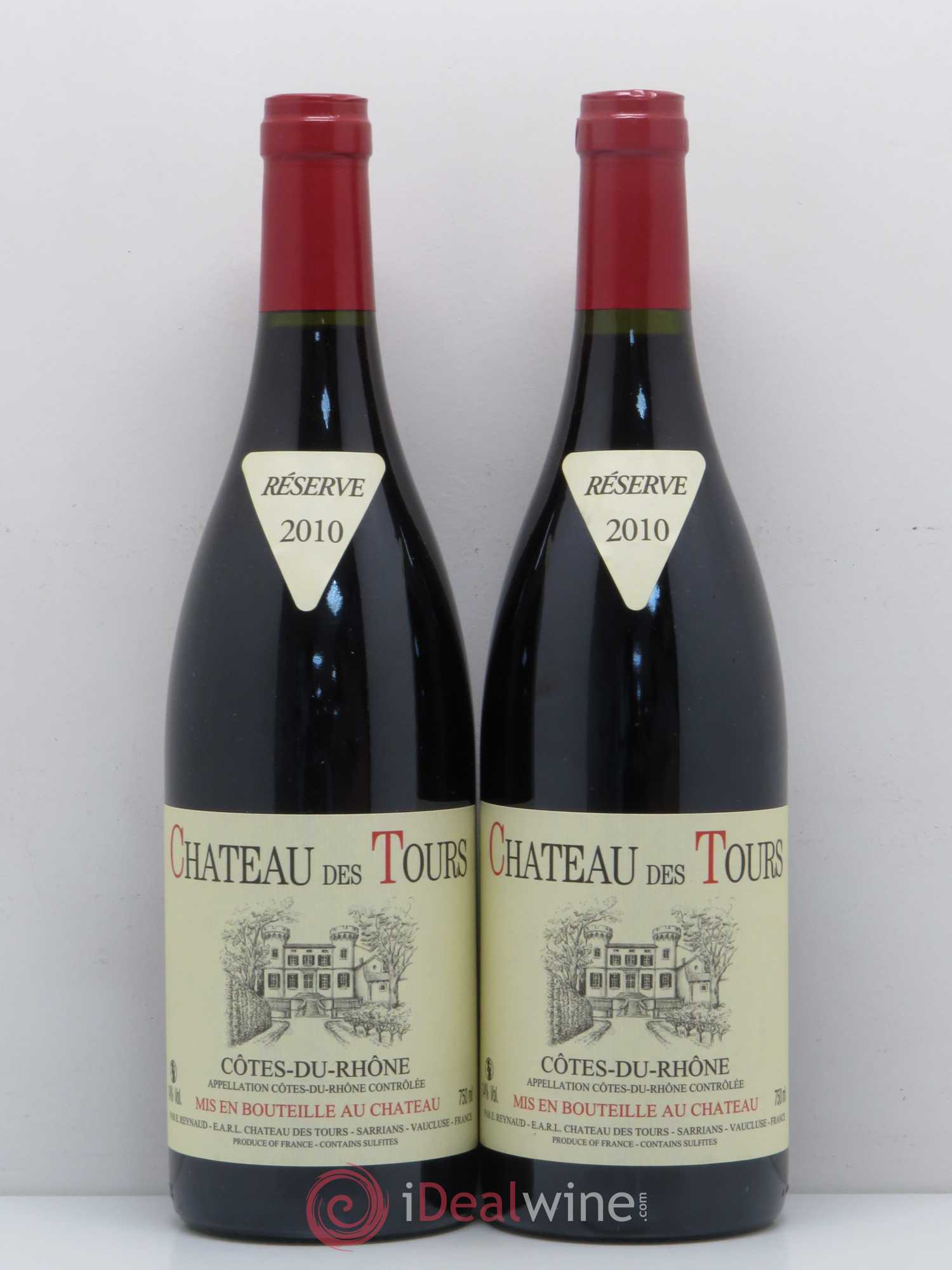Côtes-du-Rhône Château des Tours Emmanuel Reynaud 2010 - Lot de 2 bouteilles - 0