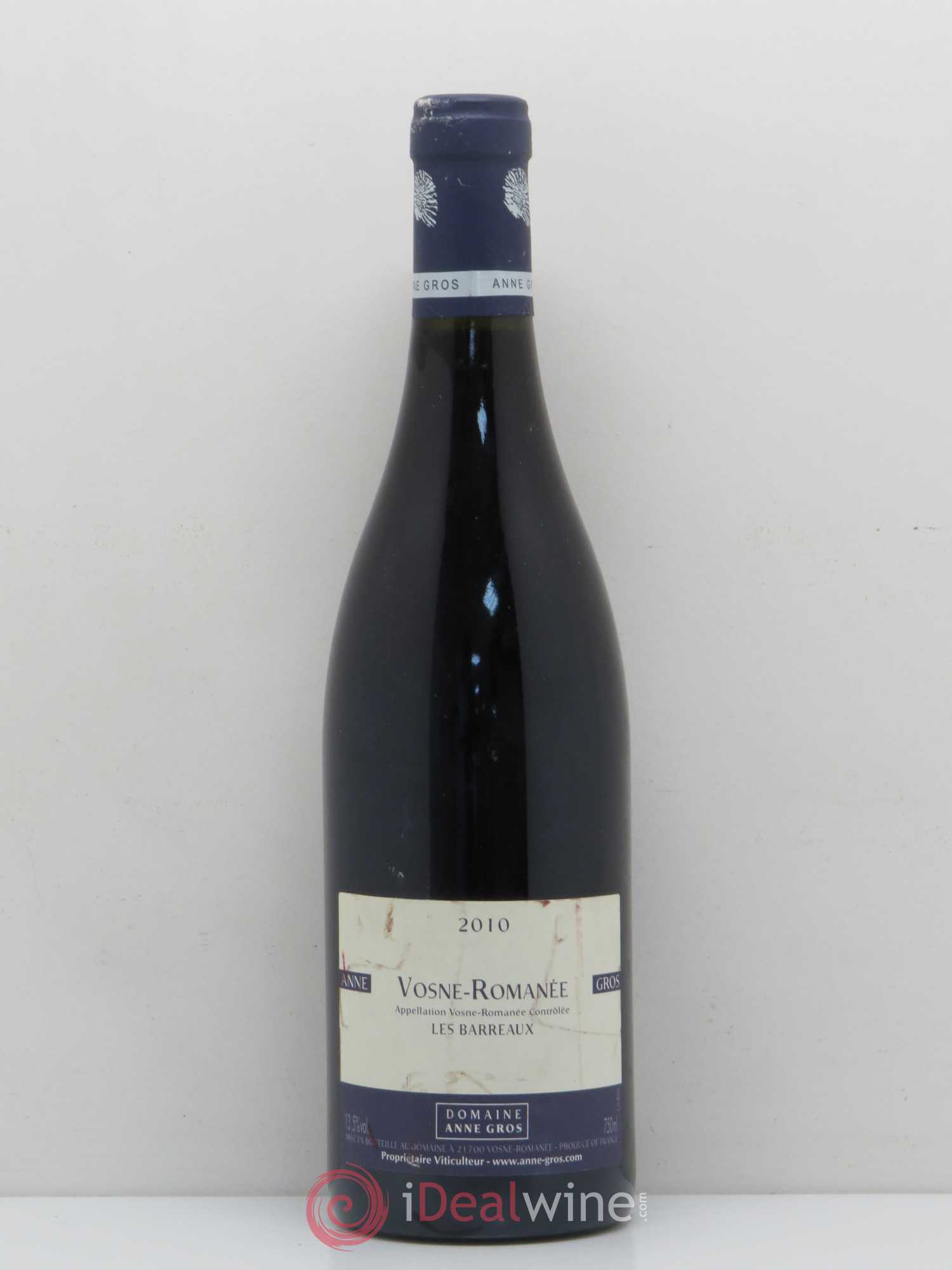 Vosne-Romanée Les Barreaux Anne Gros 2010 - Lot de 1 bouteille - 0