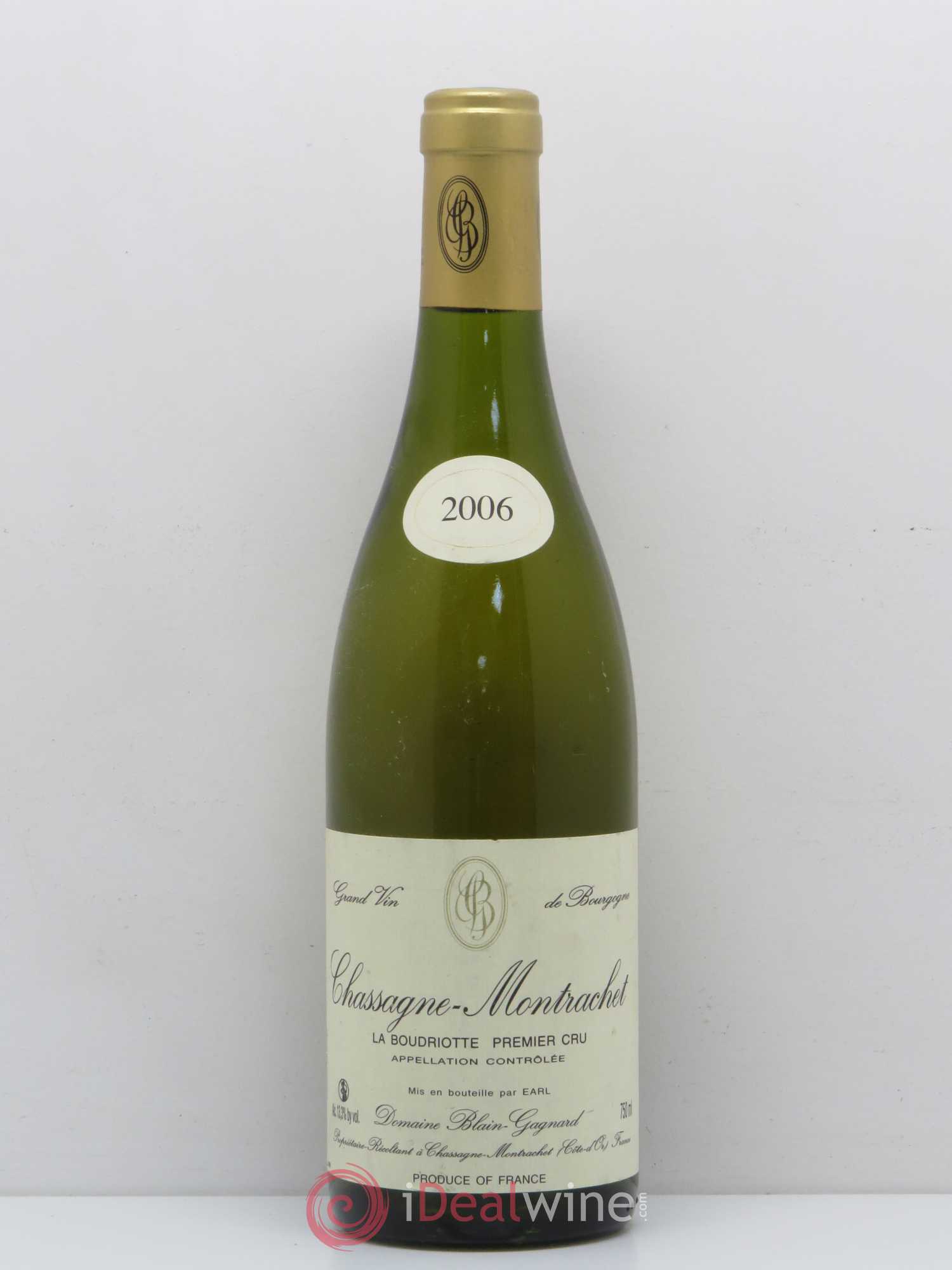 Chassagne-Montrachet 1er Cru La Boudriotte Blain-Gagnard (Domaine) 2006 - Lot de 1 bouteille - 0