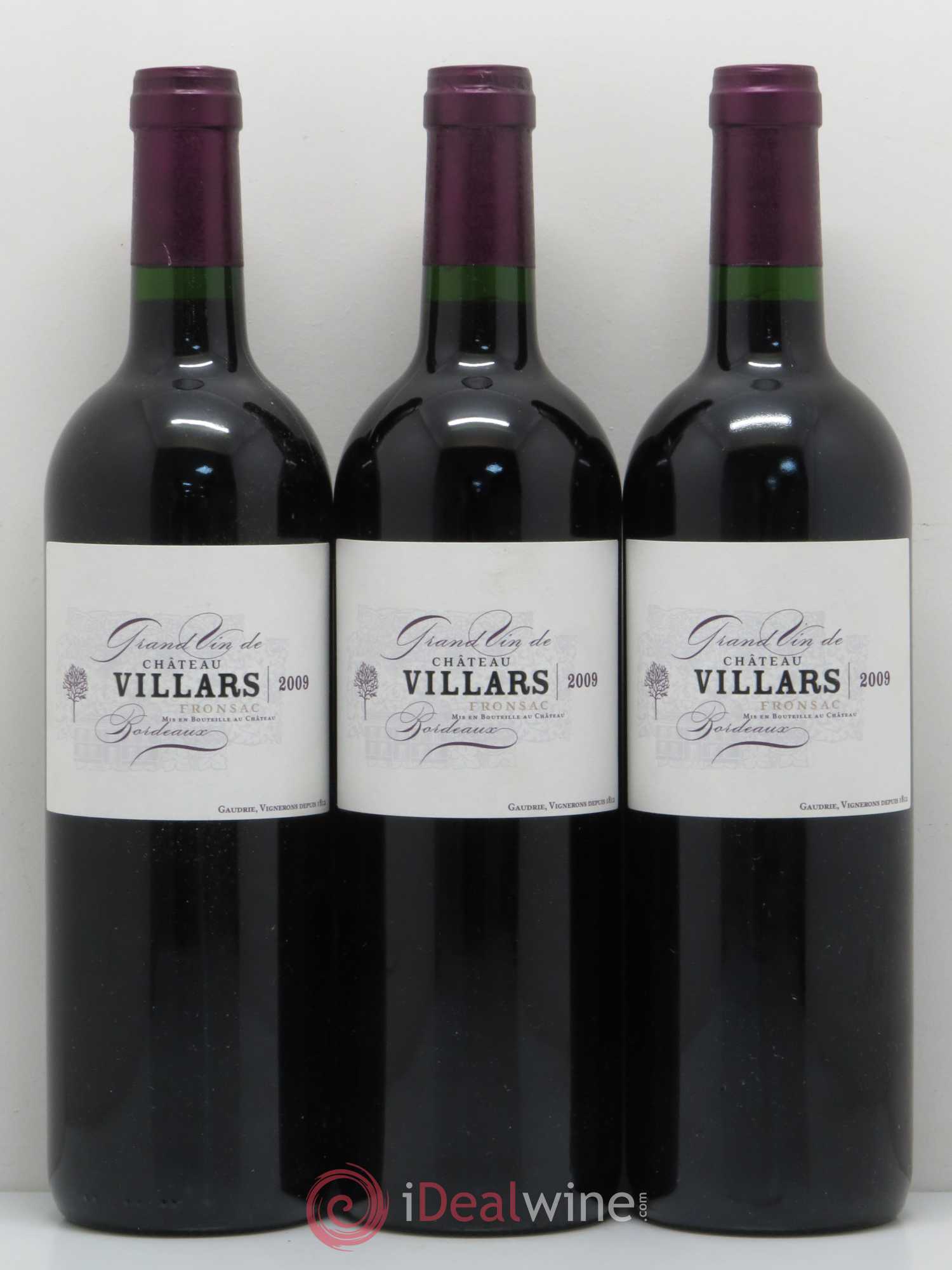 Fronsac Château Villars 2009 - Lot de 3 bouteilles - 0