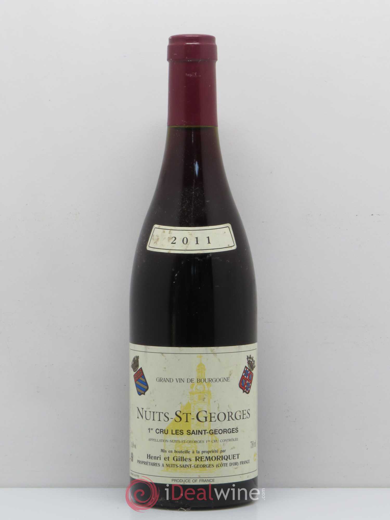 Nuits-Saint-Georges 1er Cru Les Saints Georges Gilles Remoriquet 2011 - Lot de 1 bouteille - 0