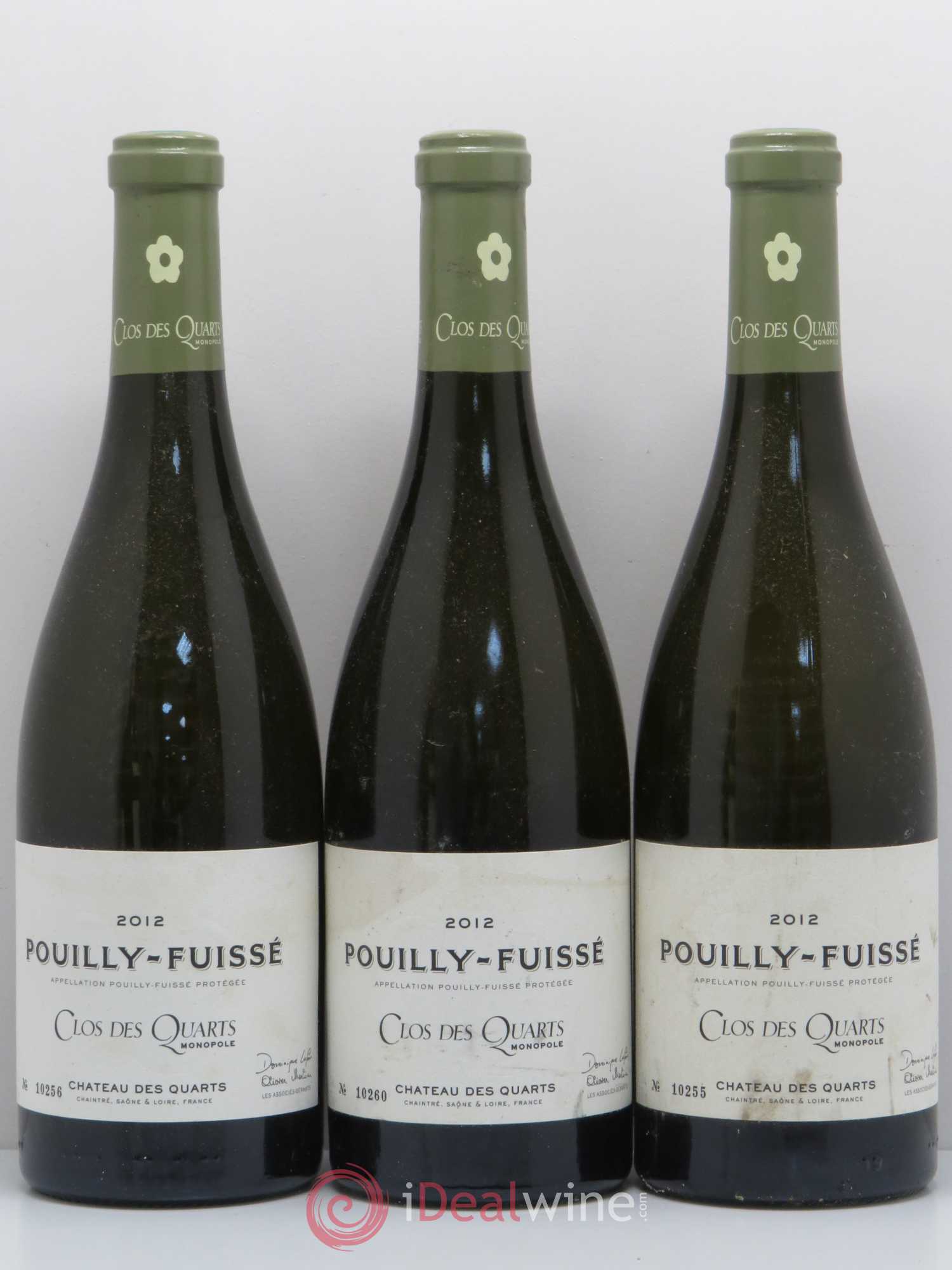 Pouilly-Fuissé Clos Des Quarts Château Des Quarts 2012 - Lot de 3 bouteilles - 0