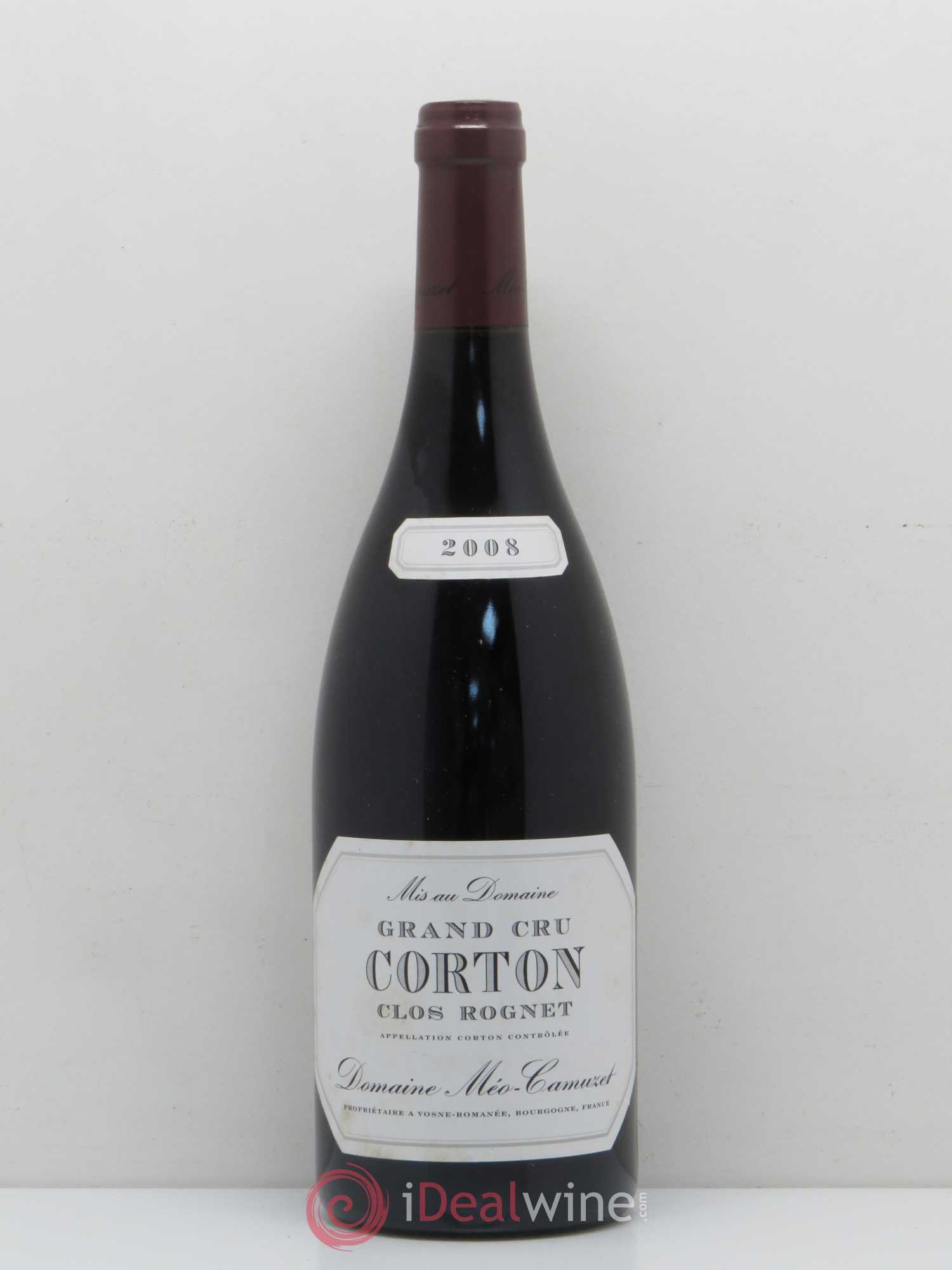 Corton Grand Cru Clos Rognet Méo-Camuzet (Domaine) 2008 - Lot de 1 bouteille - 0