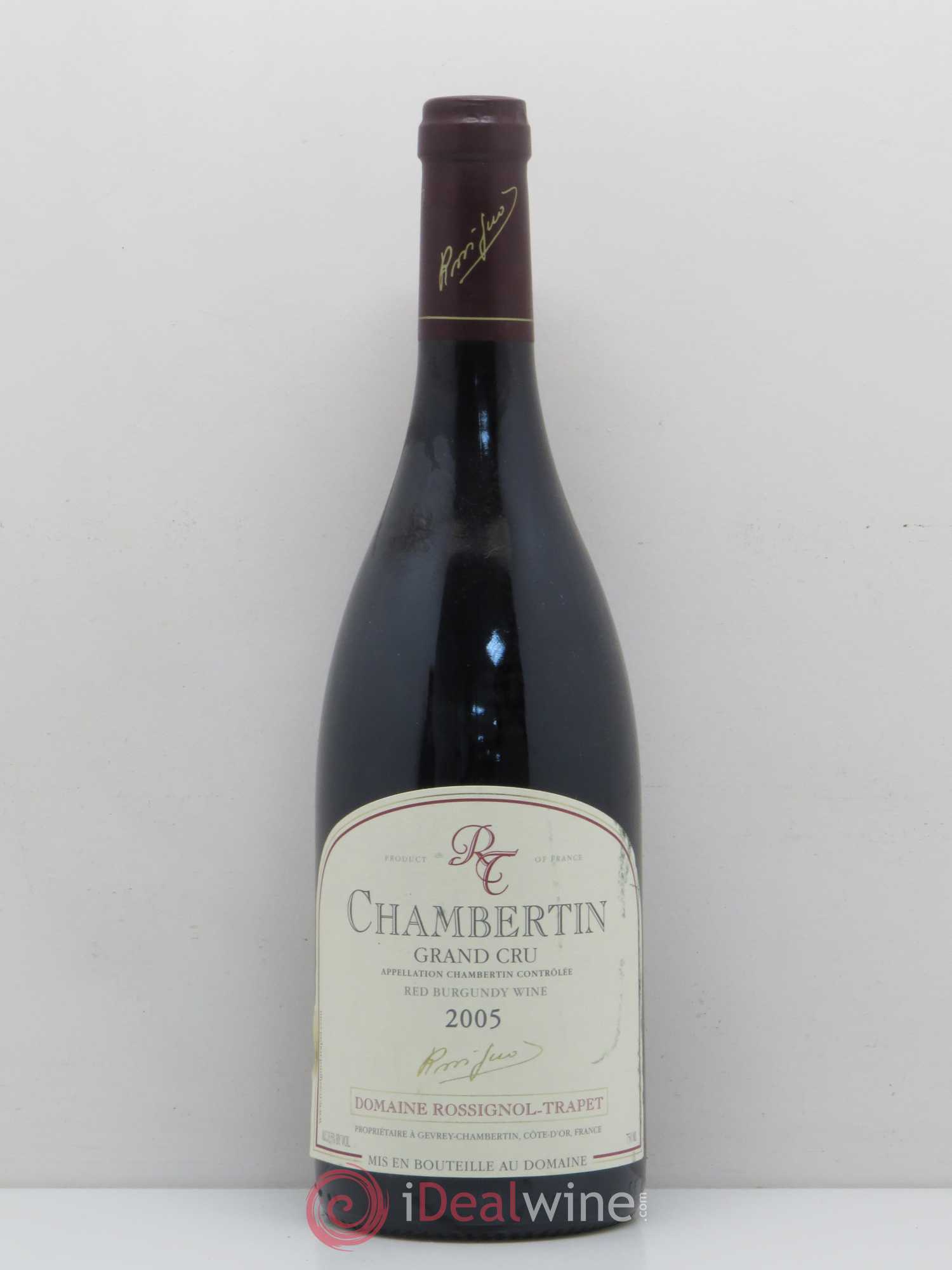 Chambertin Grand Cru Rossignol-Trapet (Domaine) 2005 - Lot de 1 bouteille - 0