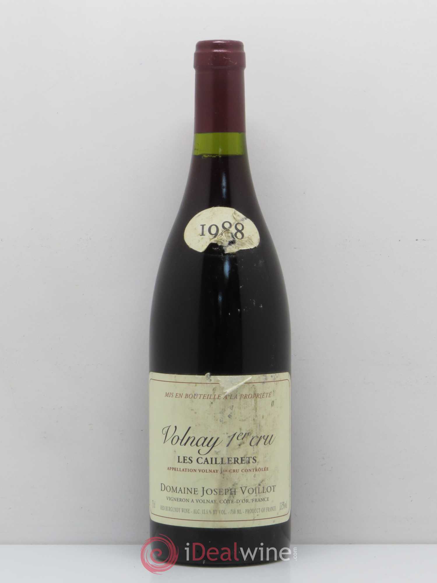 Volnay 1er Cru Les Caillerets J. Voillot 1988 - Posten von 1 Flasche - 0