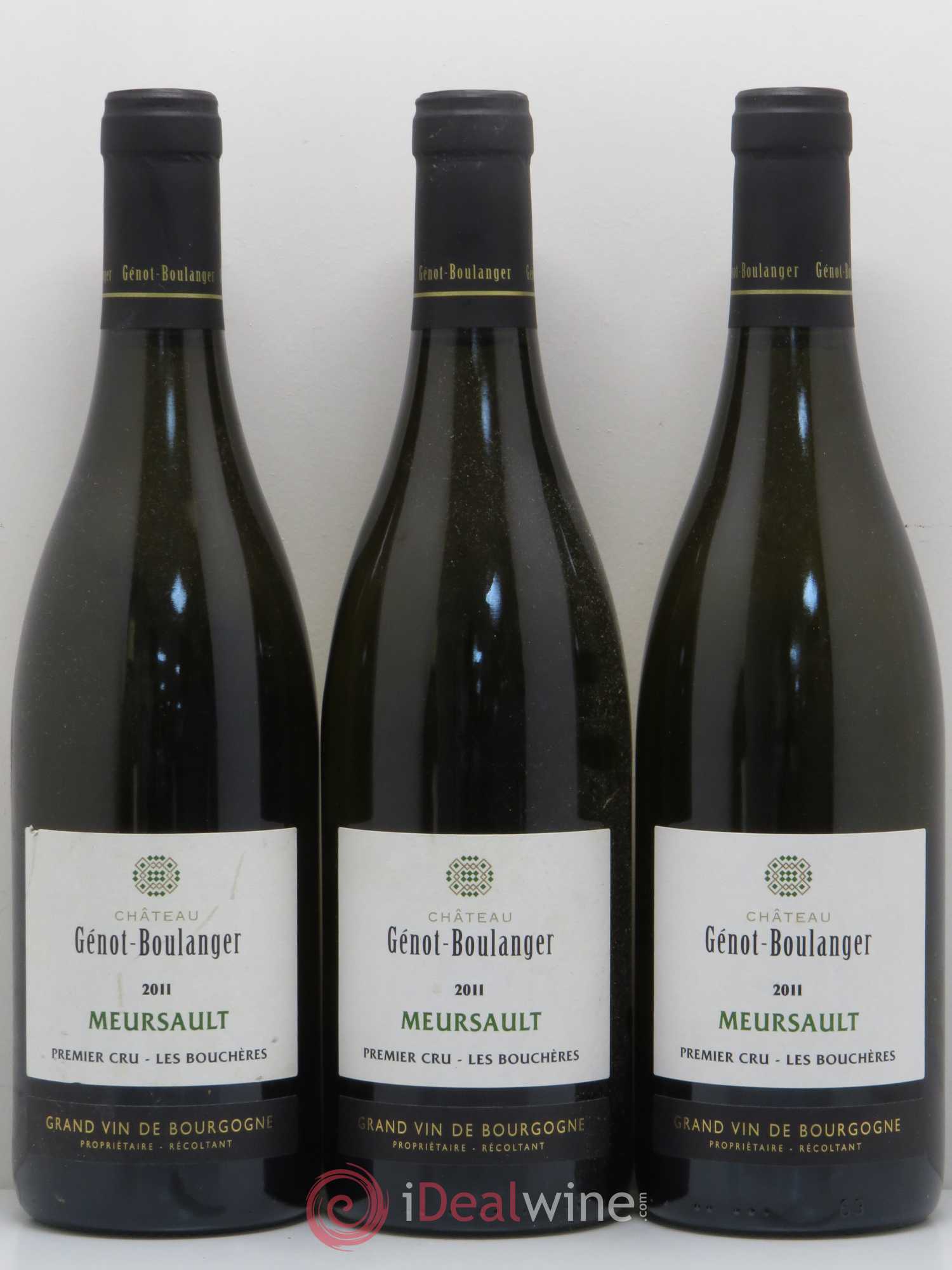 Meursault 1er Cru Les Boucheres Genot Boulanger 2011 - Posten von 3 Flaschen - 0