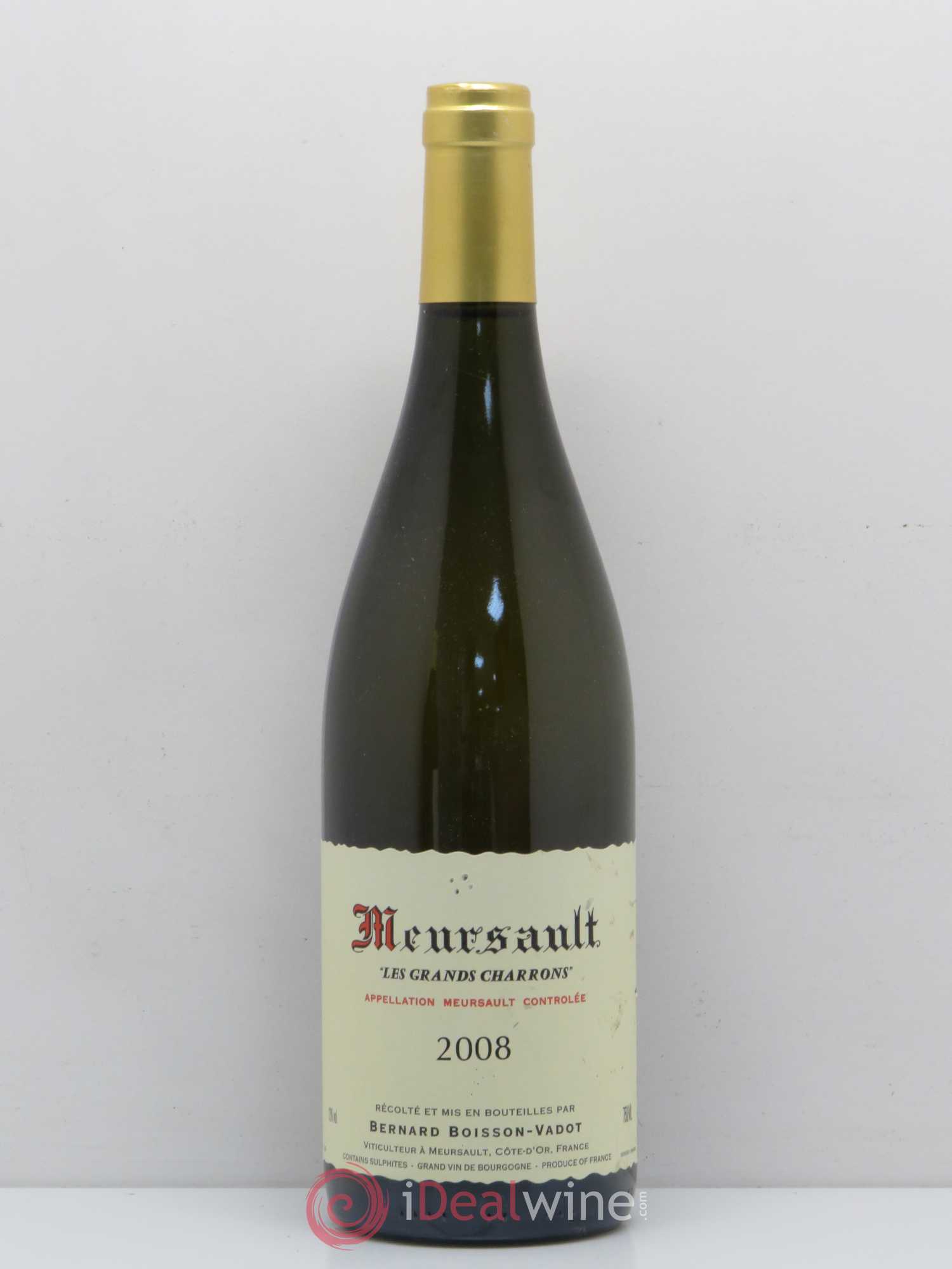 Meursault Les Grands Charrons Boisson-Vadot (Domaine) 2008 - Lot de 1 bouteille - 0