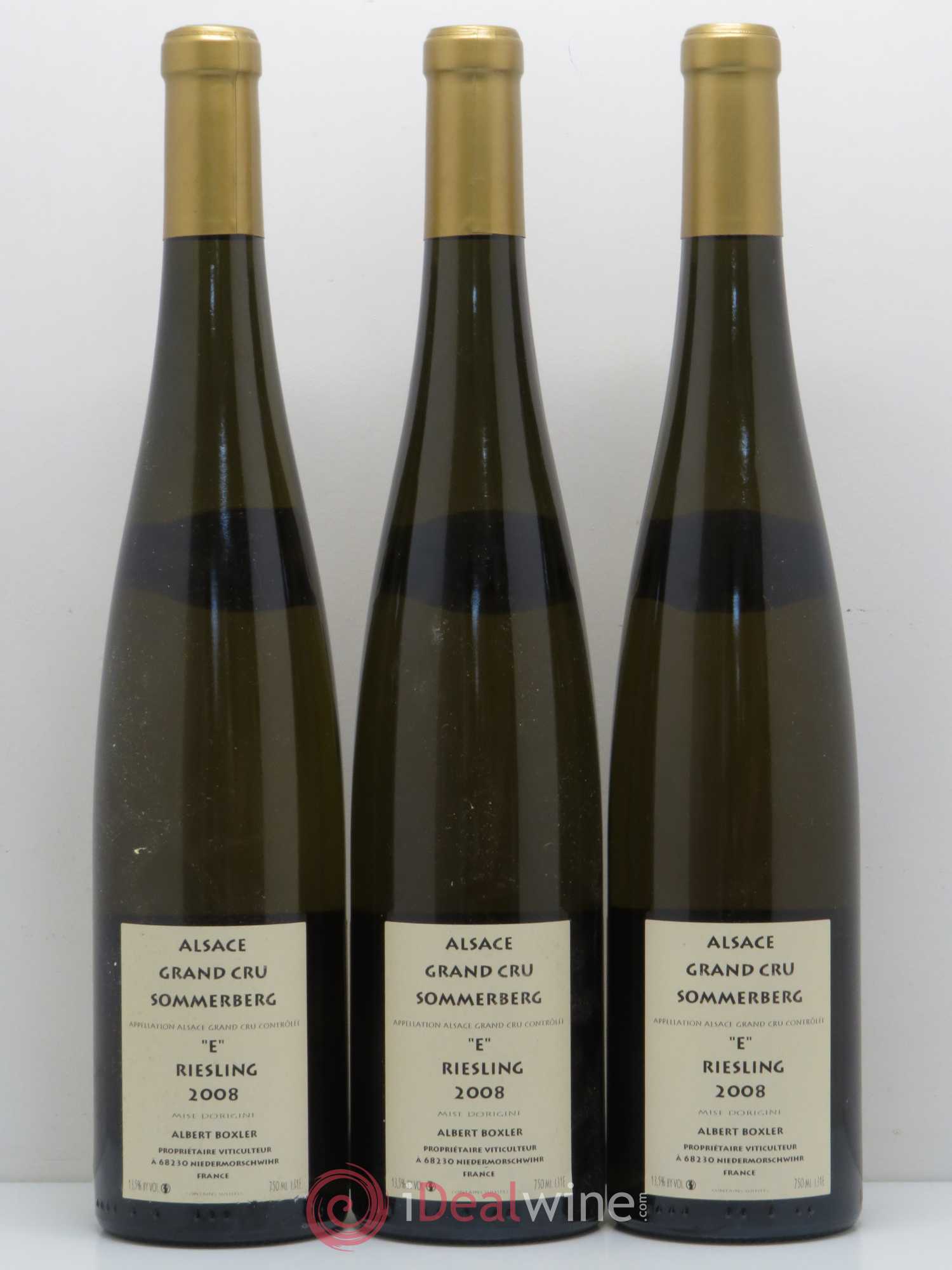 Riesling Sommerberg A Boxler cuvée E 2008 - Lotto di 3 bottiglie - 1