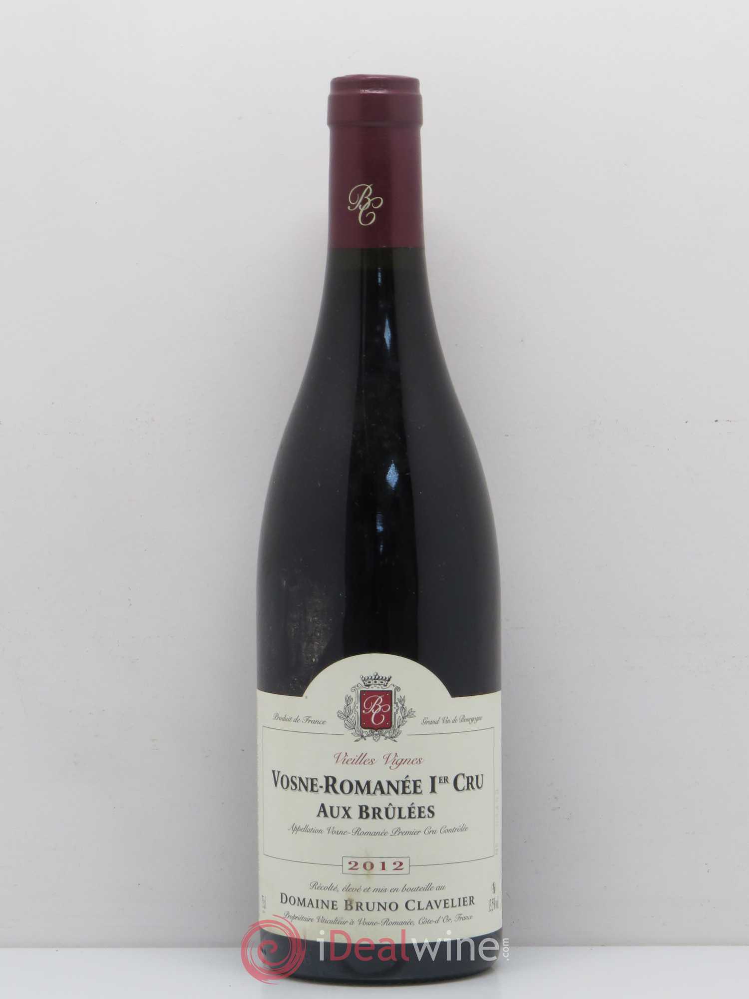 Vosne-Romanée 1er Cru Aux Brulées Vieilles Vignes Bruno Clavelier 2012 - Lot de 1 bouteille - 0