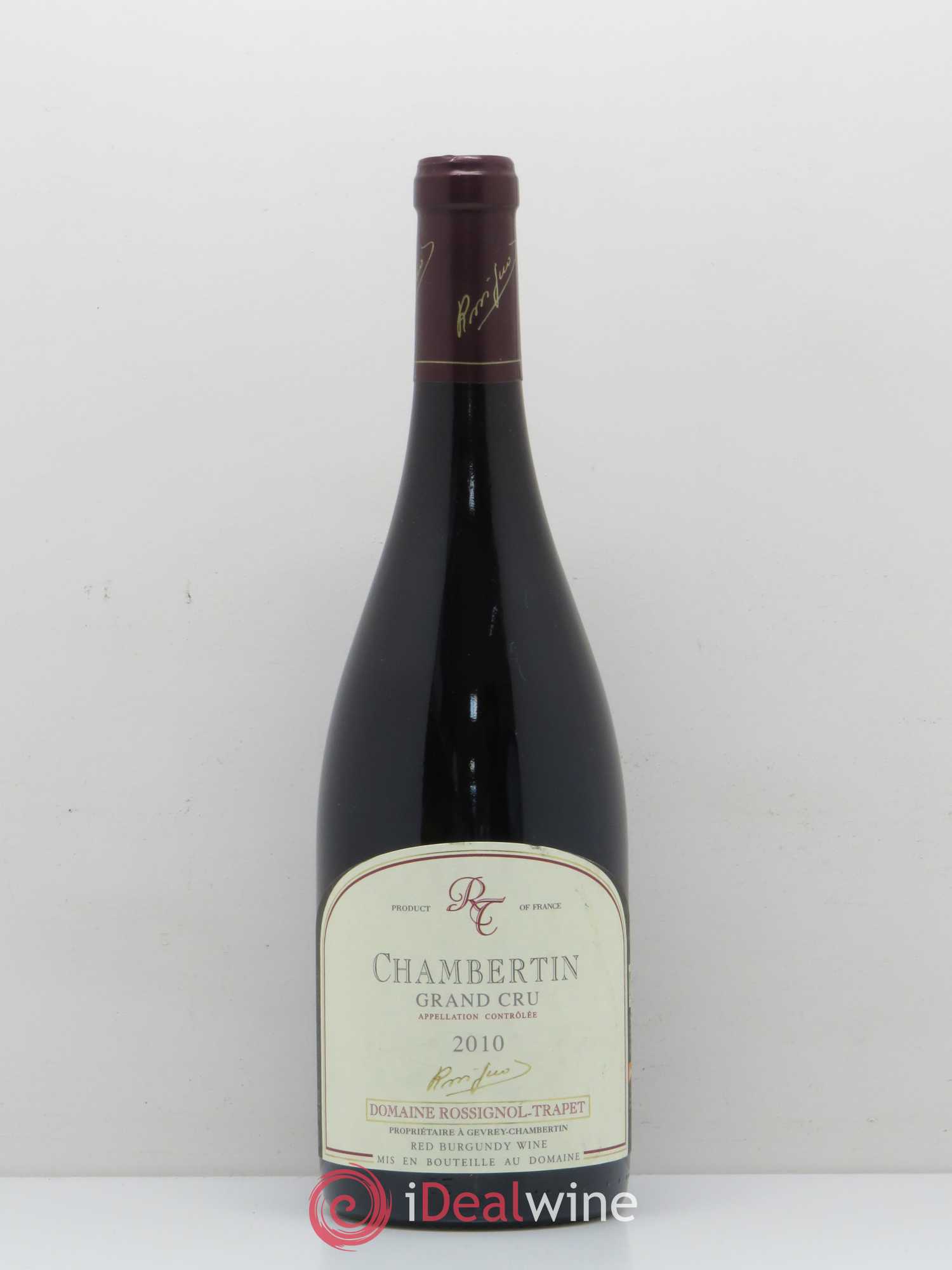 Chambertin Grand Cru Rossignol-Trapet (Domaine) 2010 - Lot de 1 bouteille - 0