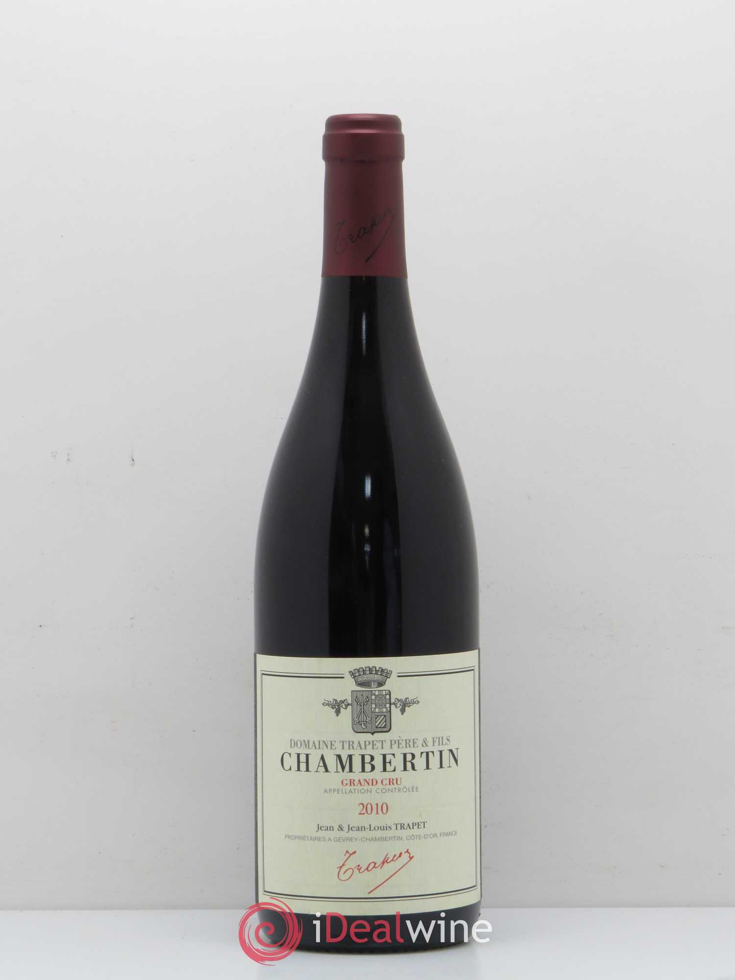 Chambertin Grand Cru Domaine Trapet 2010 - Lot de 1 bouteille - 0