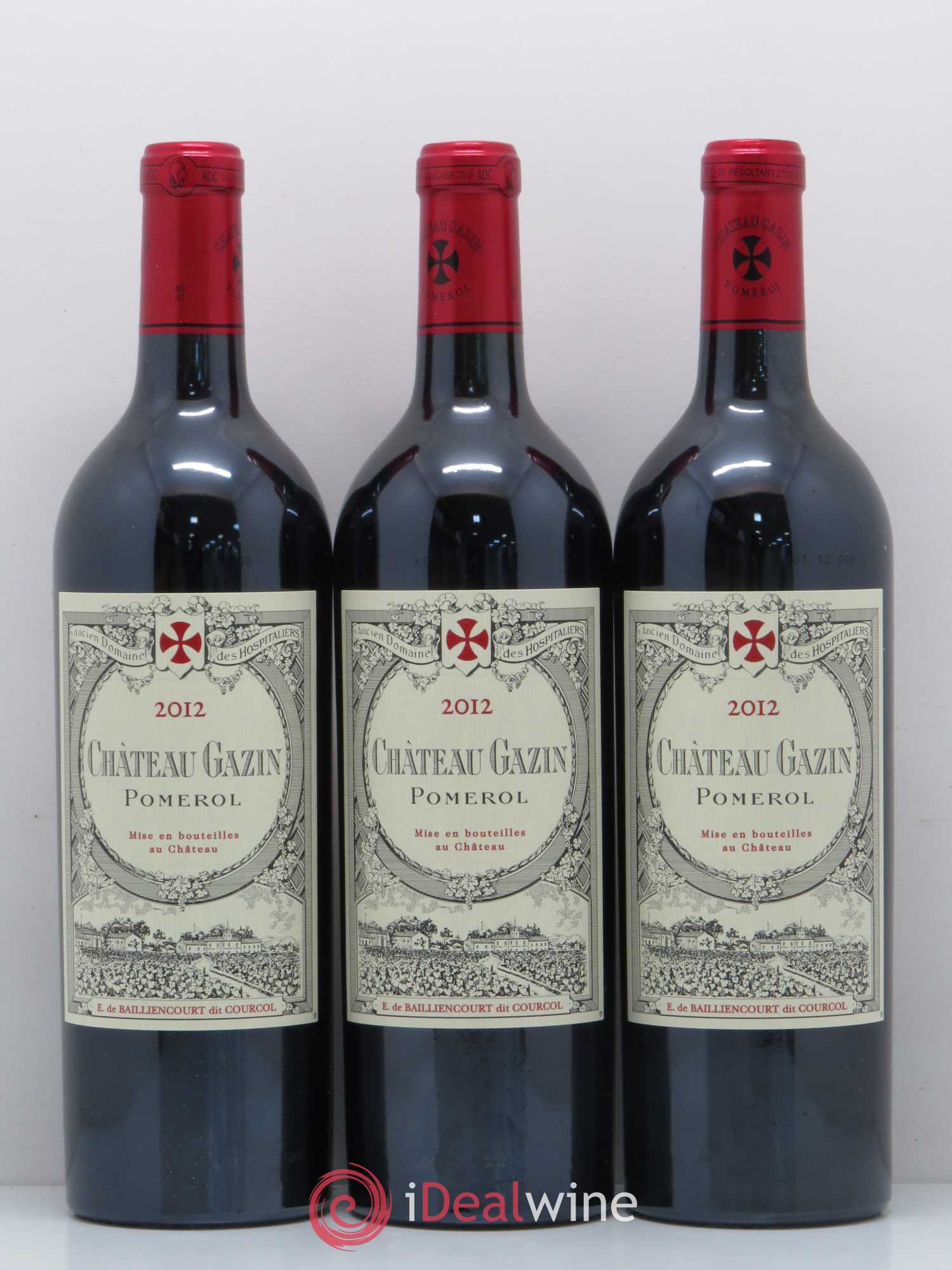 Château Gazin 2012 - Lot de 3 bouteilles - 0