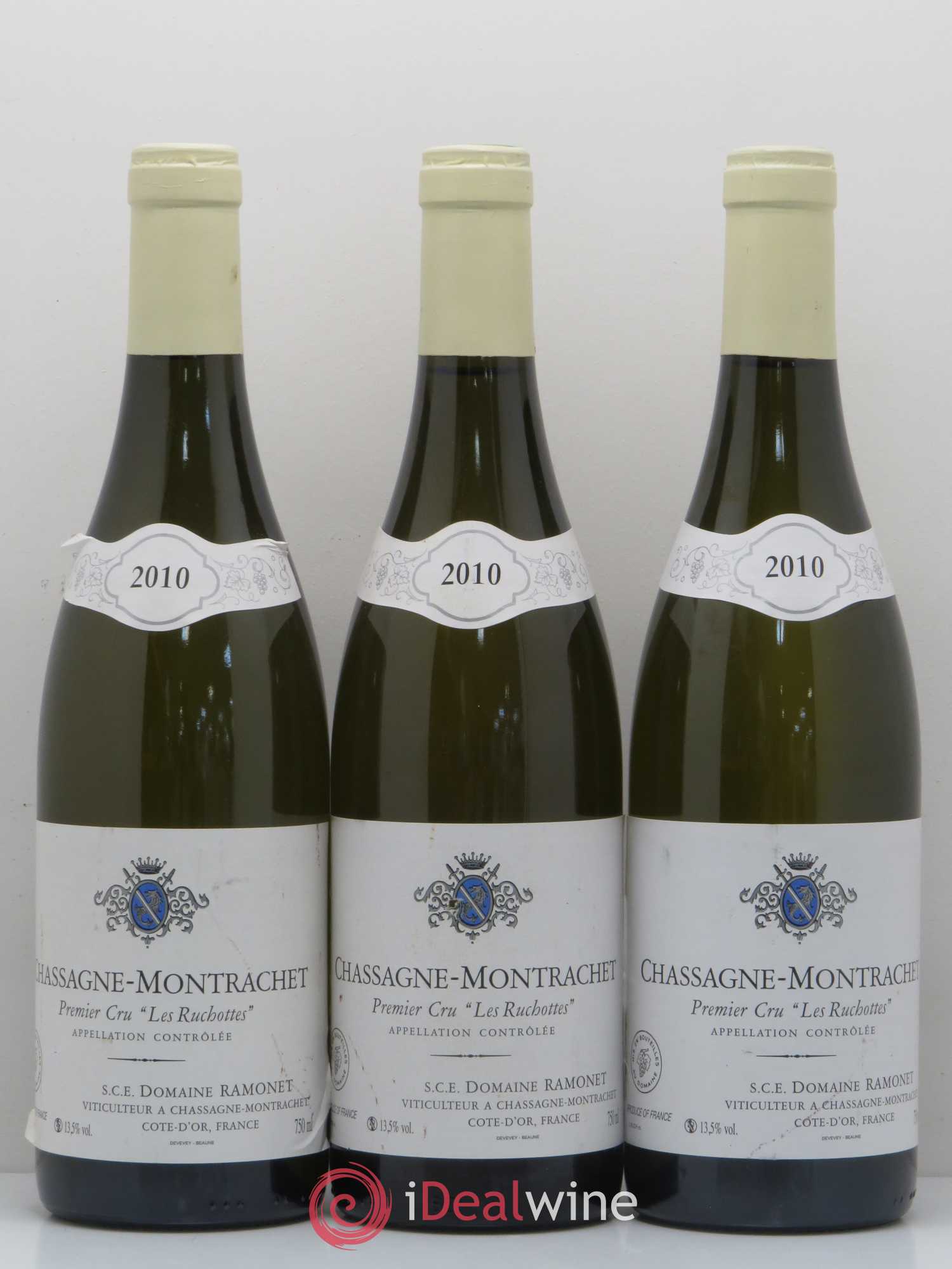 Chassagne-Montrachet 1er Cru Les Ruchottes Ramonet (Domaine) 2010 - Lot de 3 bouteilles - 0