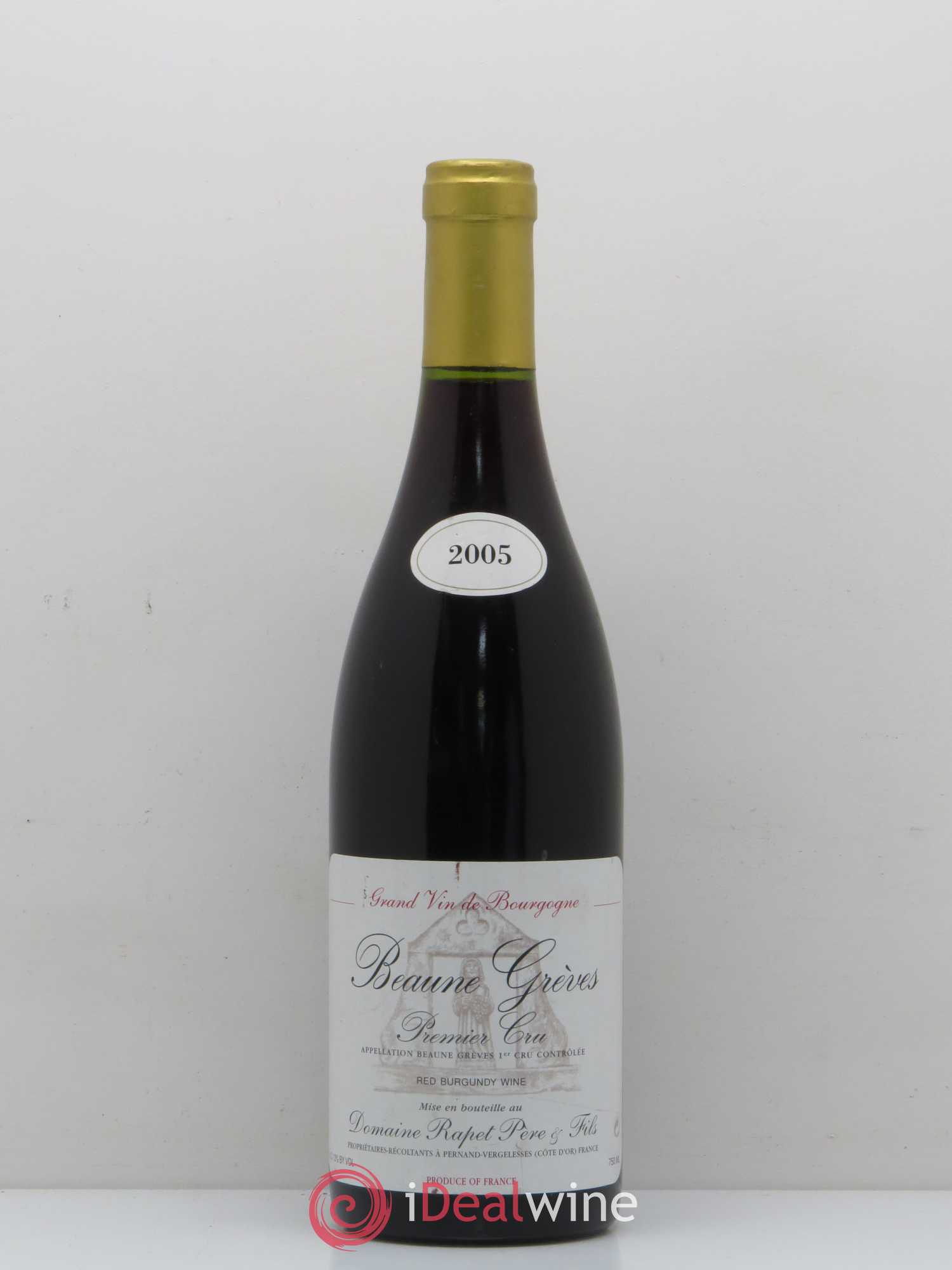 Beaune 1er Cru Grèves Rapet Père & Fils 2005 - Lot de 1 bouteille - 0
