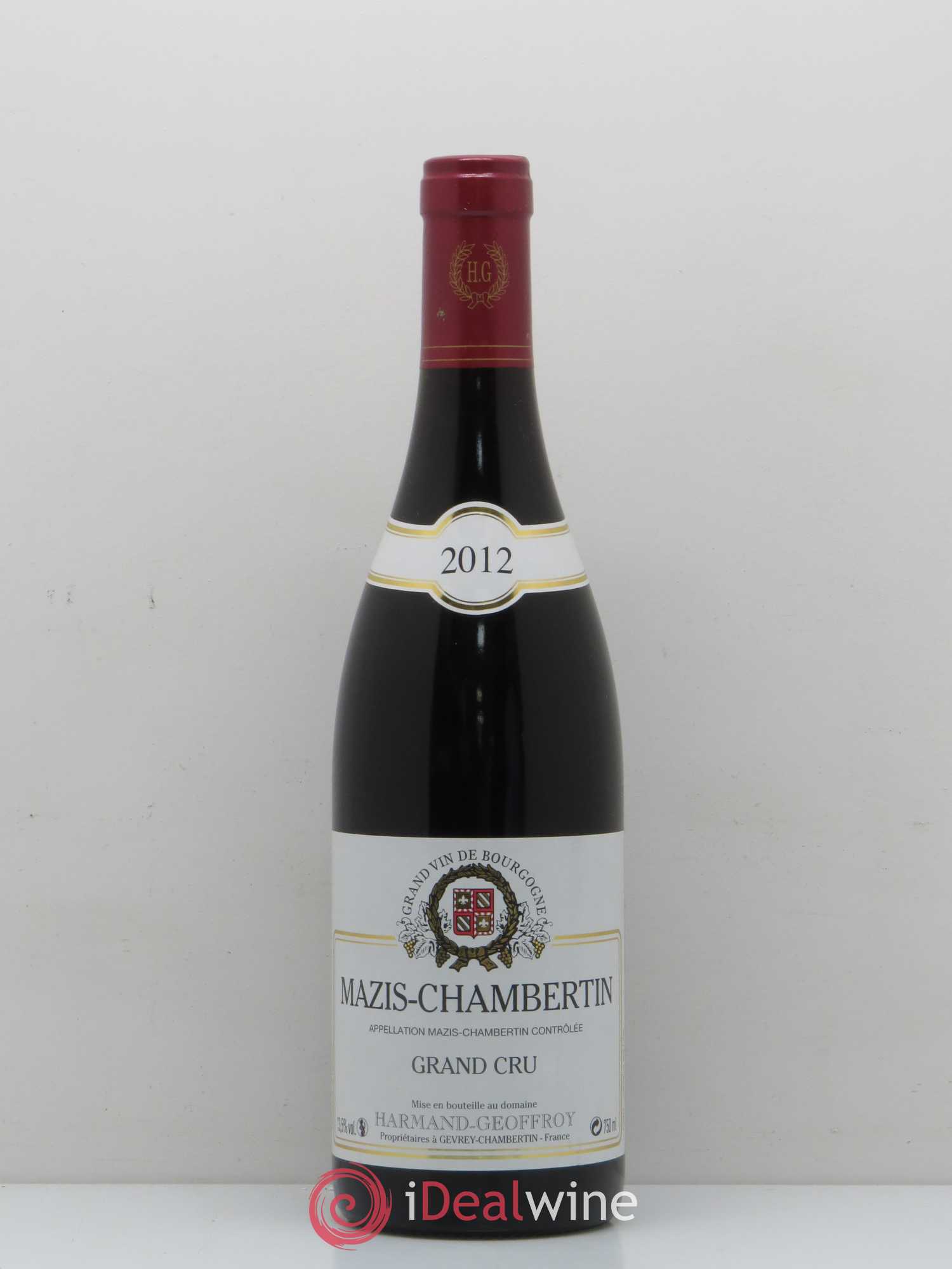 Mazis-Chambertin Grand Cru Harmand-Geoffroy (Domaine) 2012 - Lot de 1 bouteille - 0