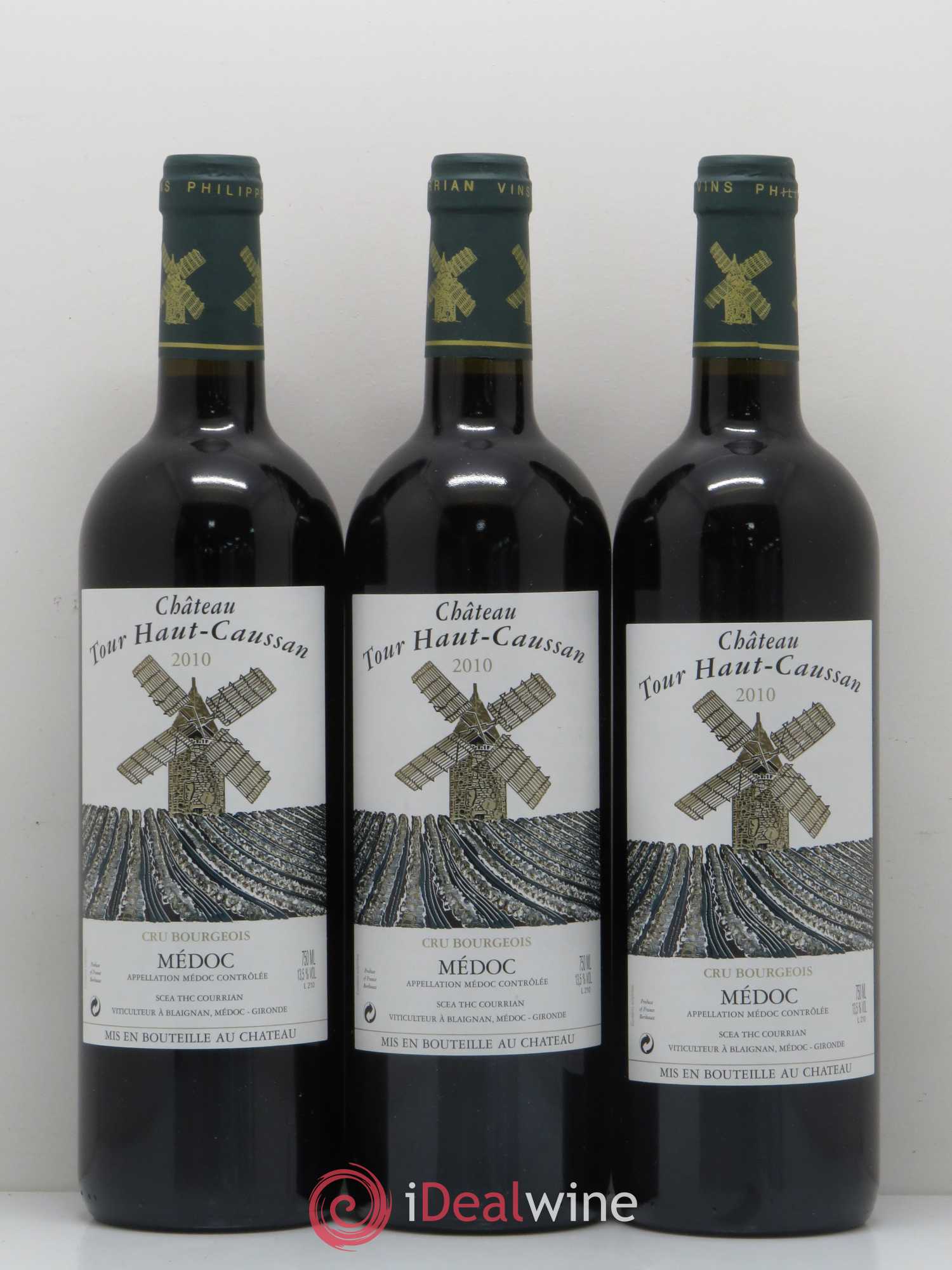 Château Tour Haut-Caussan Cru Bourgeois 2010 - Lot de 3 bouteilles - 0