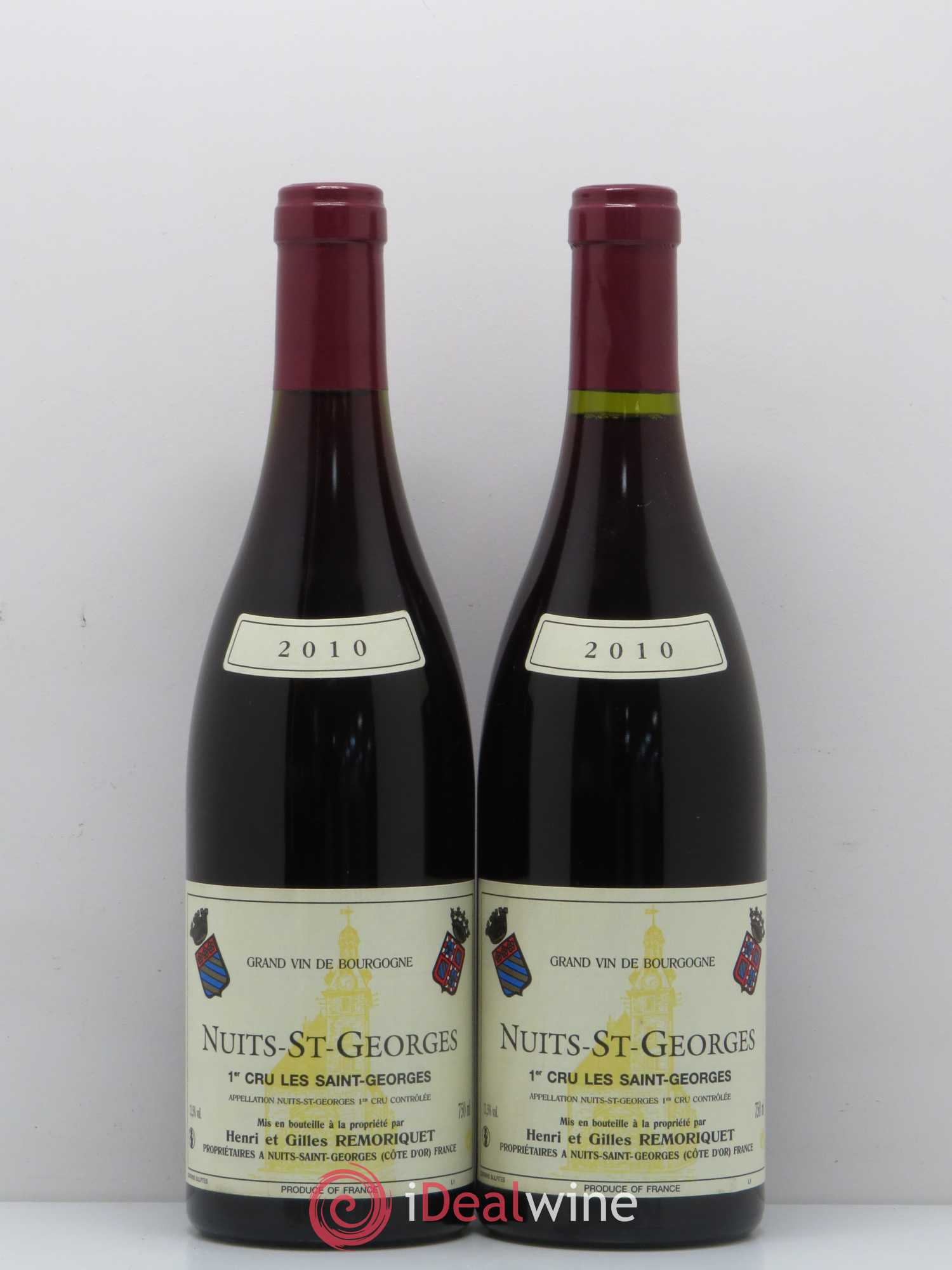 Nuits-Saint-Georges 1er Cru Les Saints Georges Gilles Remoriquet 2010 - Lot de 2 bouteilles - 0