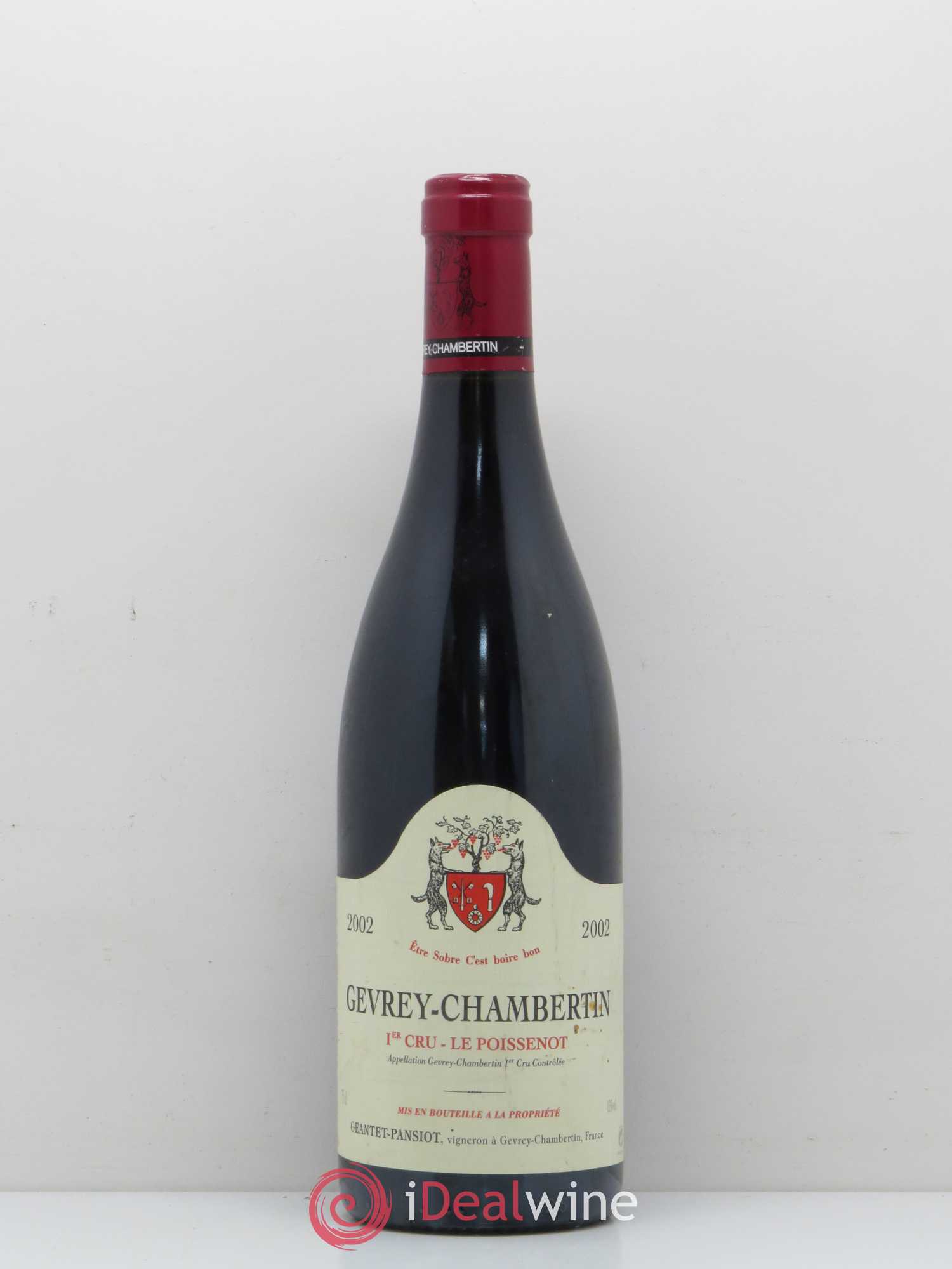 Gevrey-Chambertin 1er Cru Le Poissenot Geantet-Pansiot 2002 - Lot de 1 bouteille - 0
