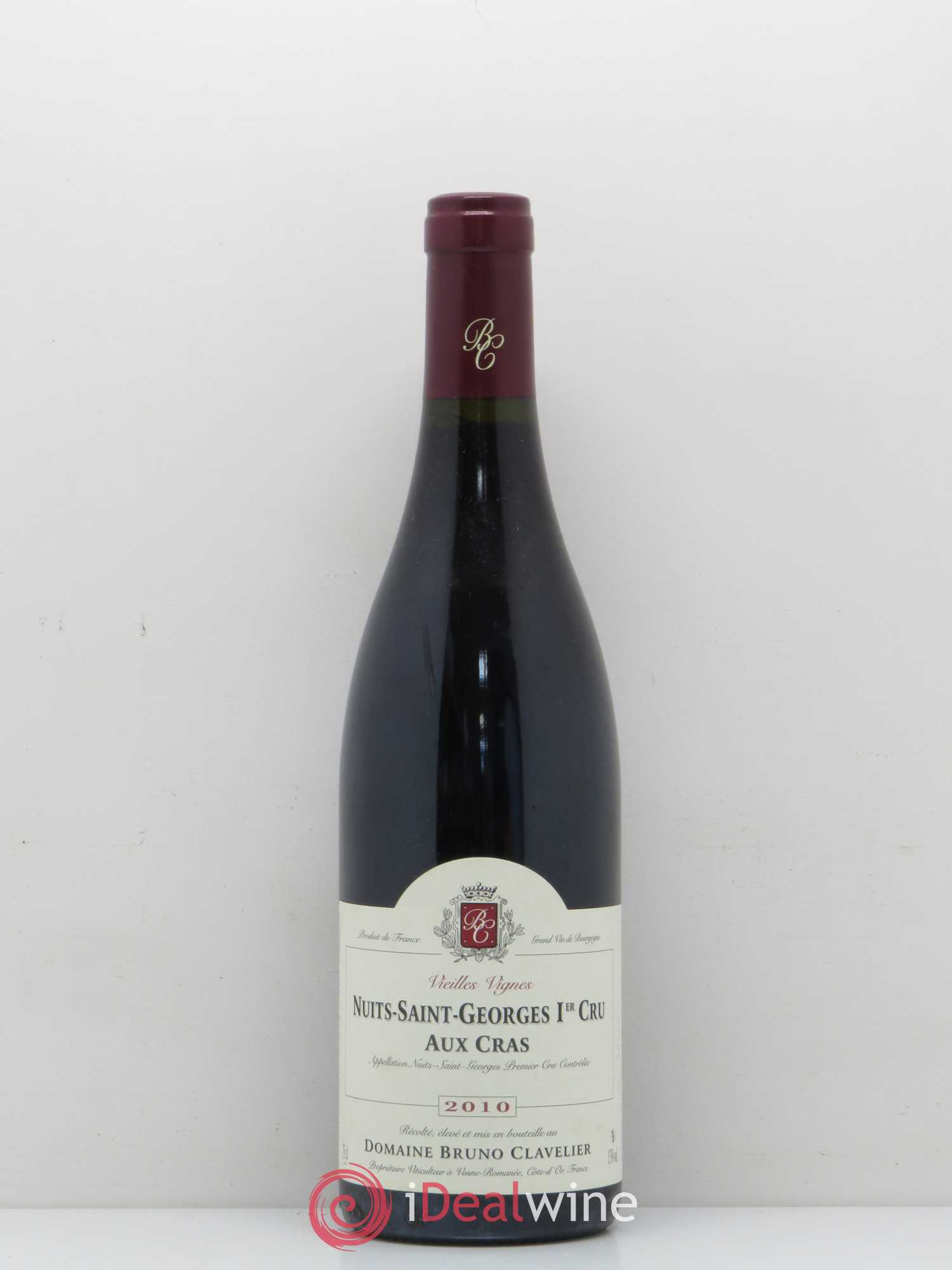 Nuits-Saint-Georges 1er Cru Aux Cras Vieilles Vignes Bruno Clavelier 2010 - Lot de 1 bouteille - 0