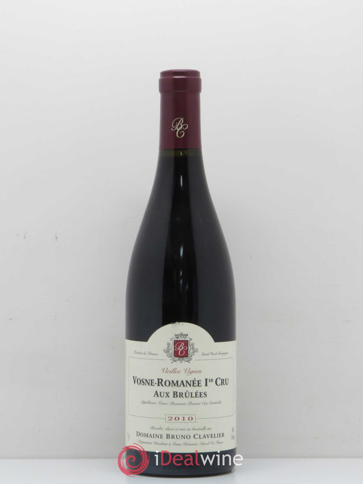 Vosne-Romanée 1er Cru Aux Brulées Vieilles Vignes Bruno Clavelier 2010 - Lot de 1 bouteille - 0