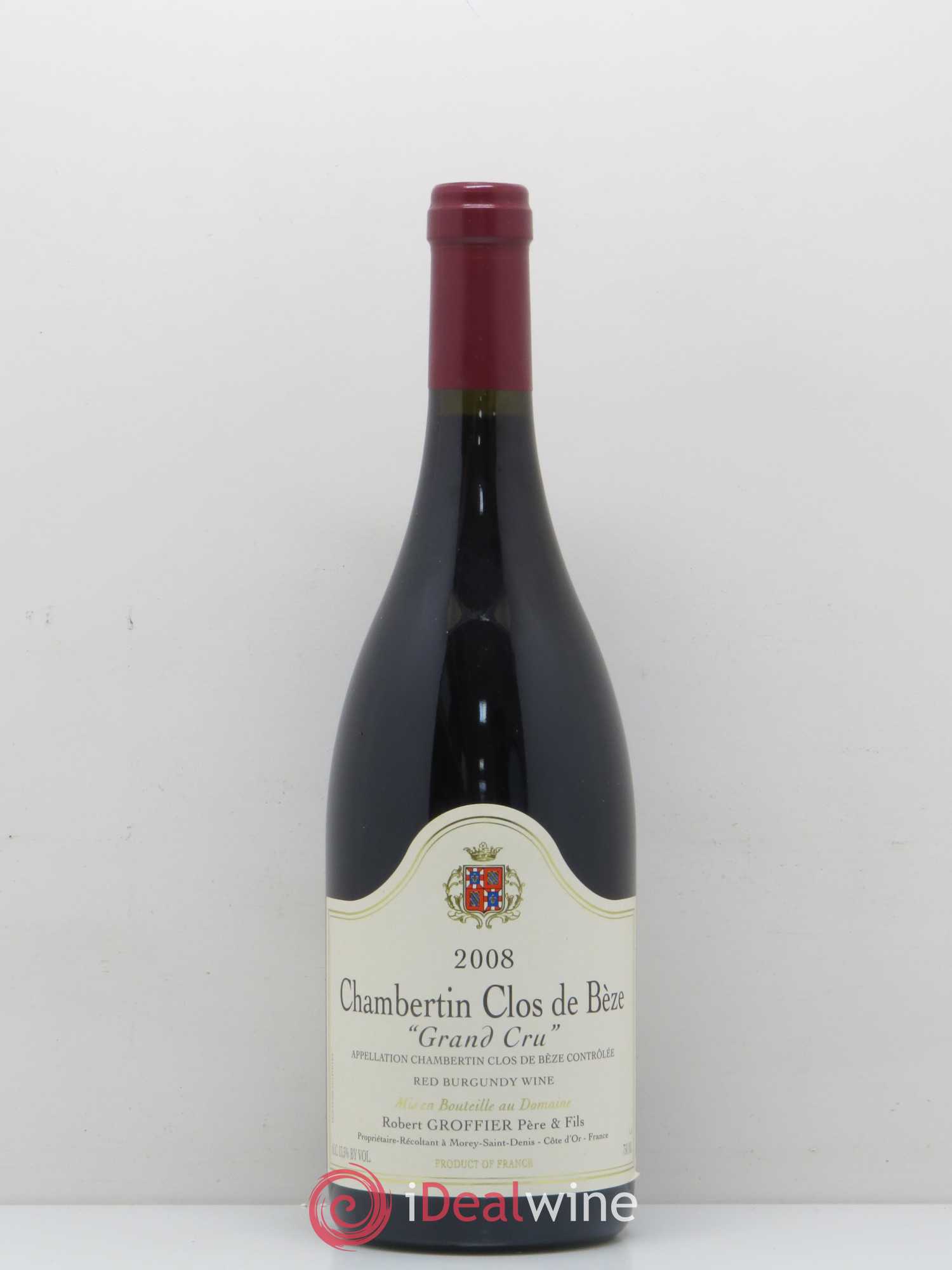 Chambertin Clos de Bèze Grand Cru Robert Groffier Père & Fils (Domaine) 2008 - Lot de 1 bouteille - 0