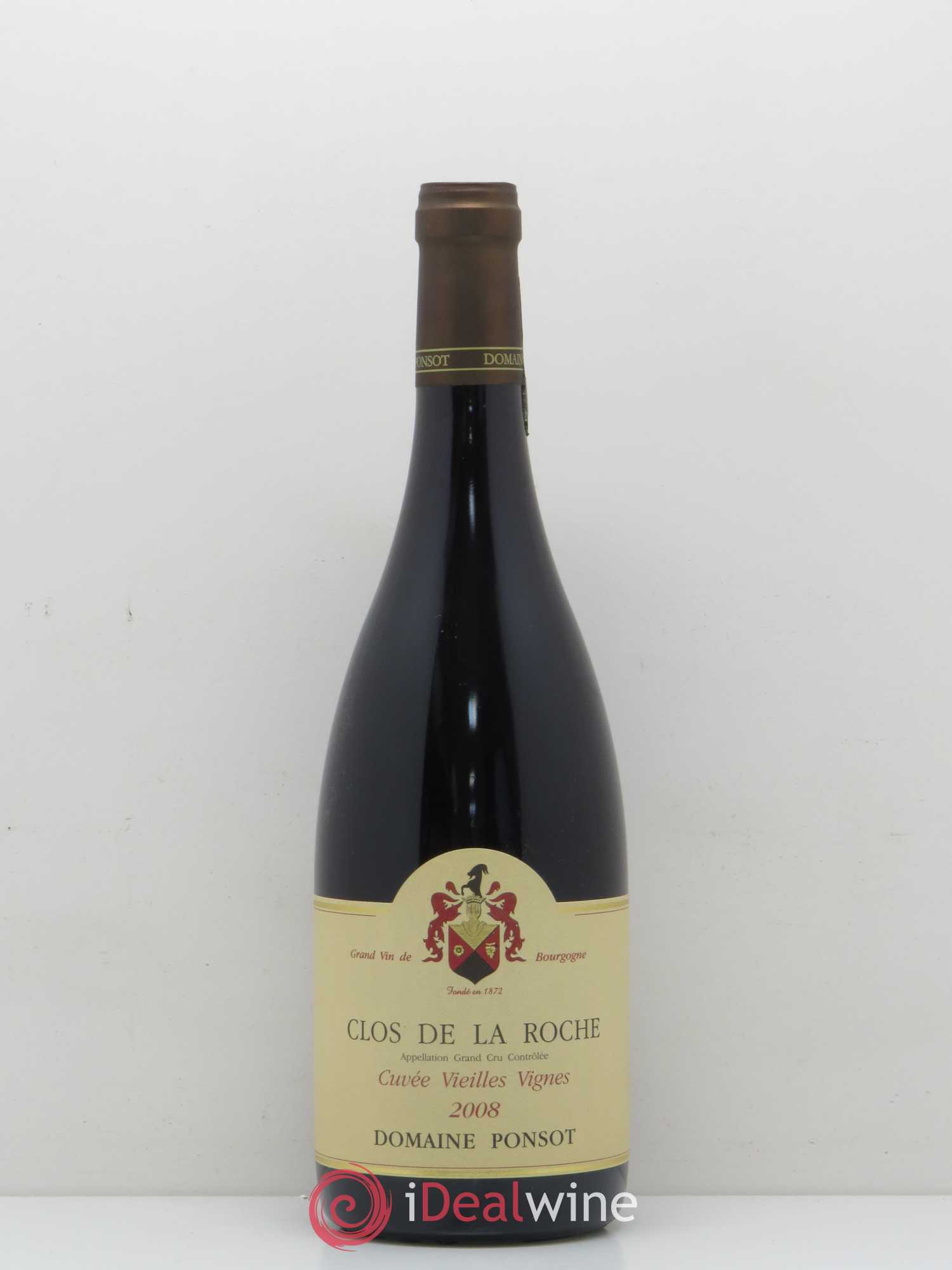 Clos de la Roche Grand Cru Vieilles Vignes Ponsot (Domaine) 2008 - Lot de 1 bouteille - 0