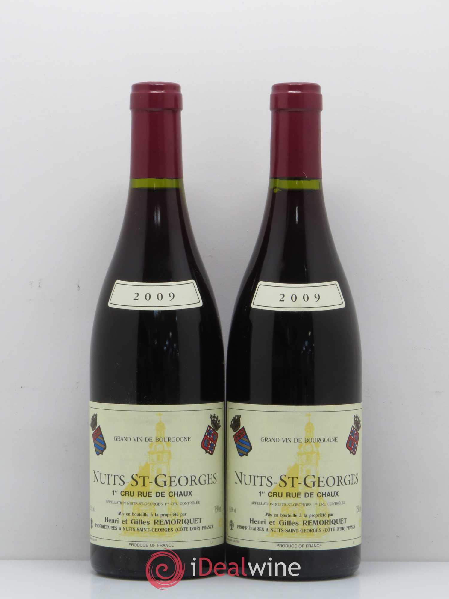 Nuits-Saint-Georges 1er Cru Rue de Chaux Gilles Remoriquet 2009 - Lot de 2 bouteilles - 0