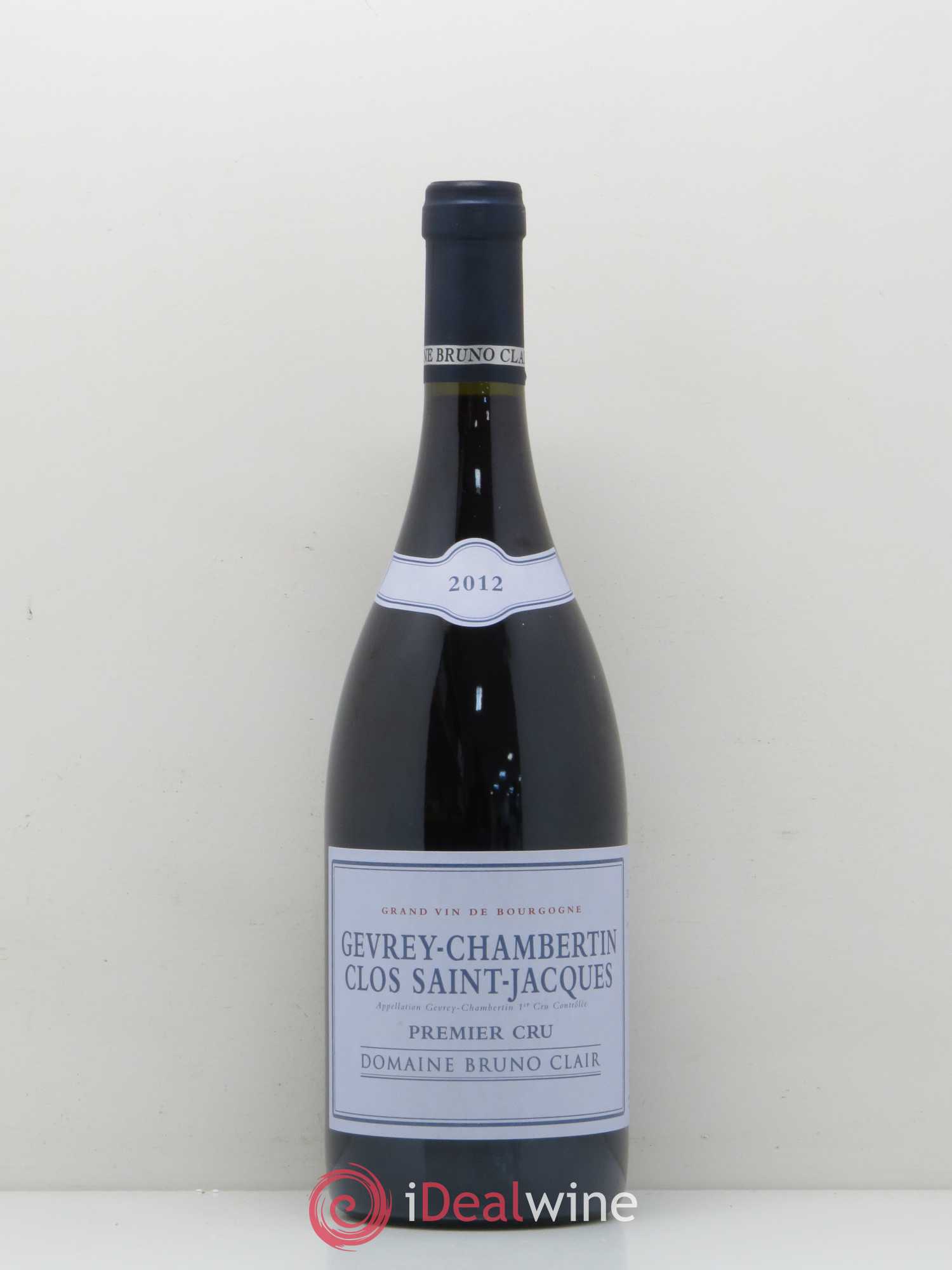 Gevrey-Chambertin 1er Cru Clos Saint-Jacques Bruno Clair (Domaine) 2012 - Lot de 1 bouteille - 0