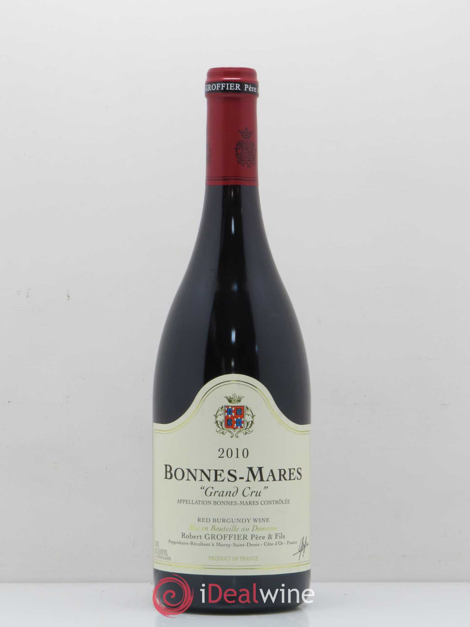 Bonnes-Mares Grand Cru Robert Groffier Père & Fils (Domaine) 2010 - Lot de 1 bouteille - 0