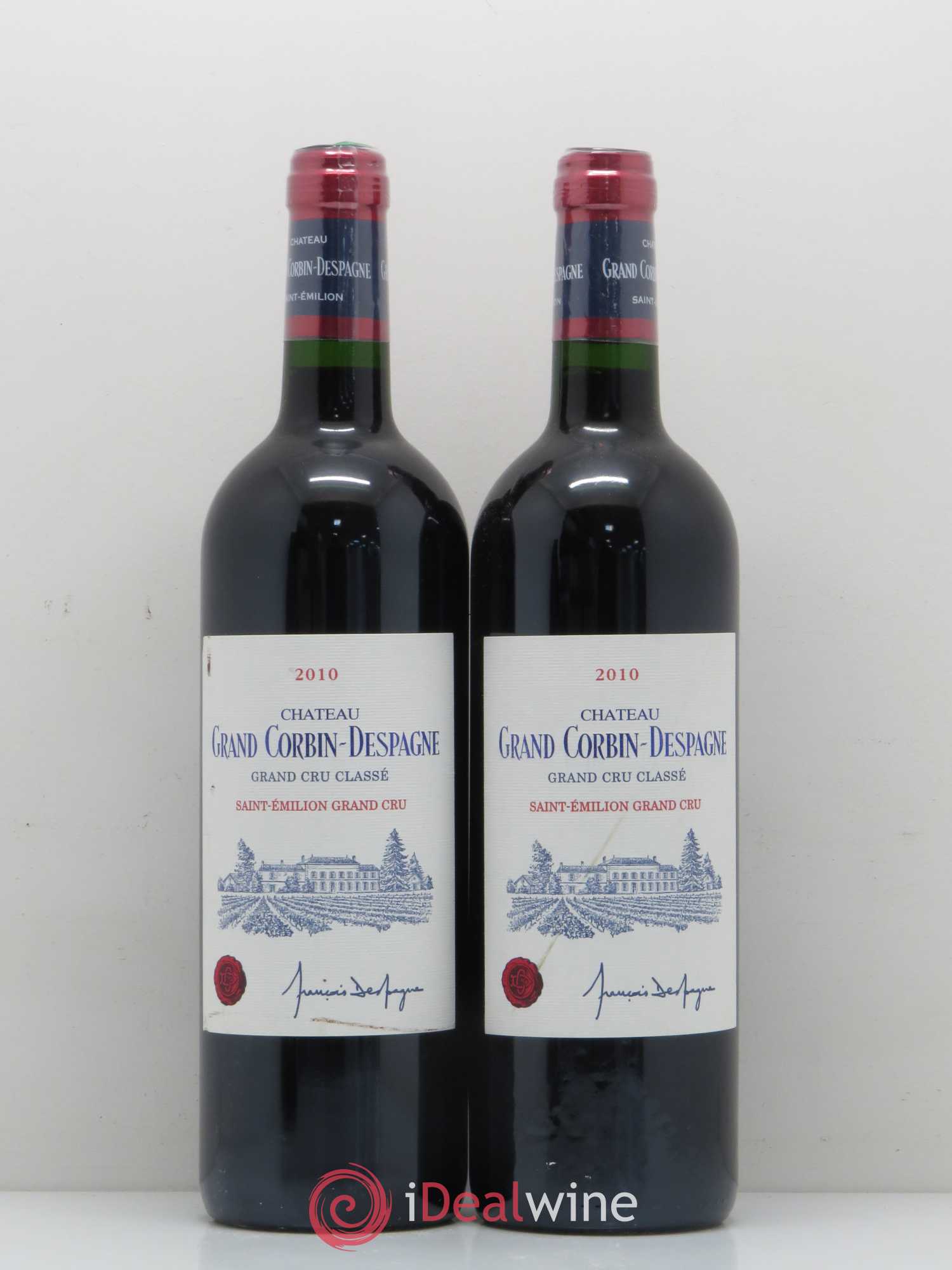 Château Grand Corbin Despagne Grand Cru Classé 2010 - Lot de 2 bouteilles - 0