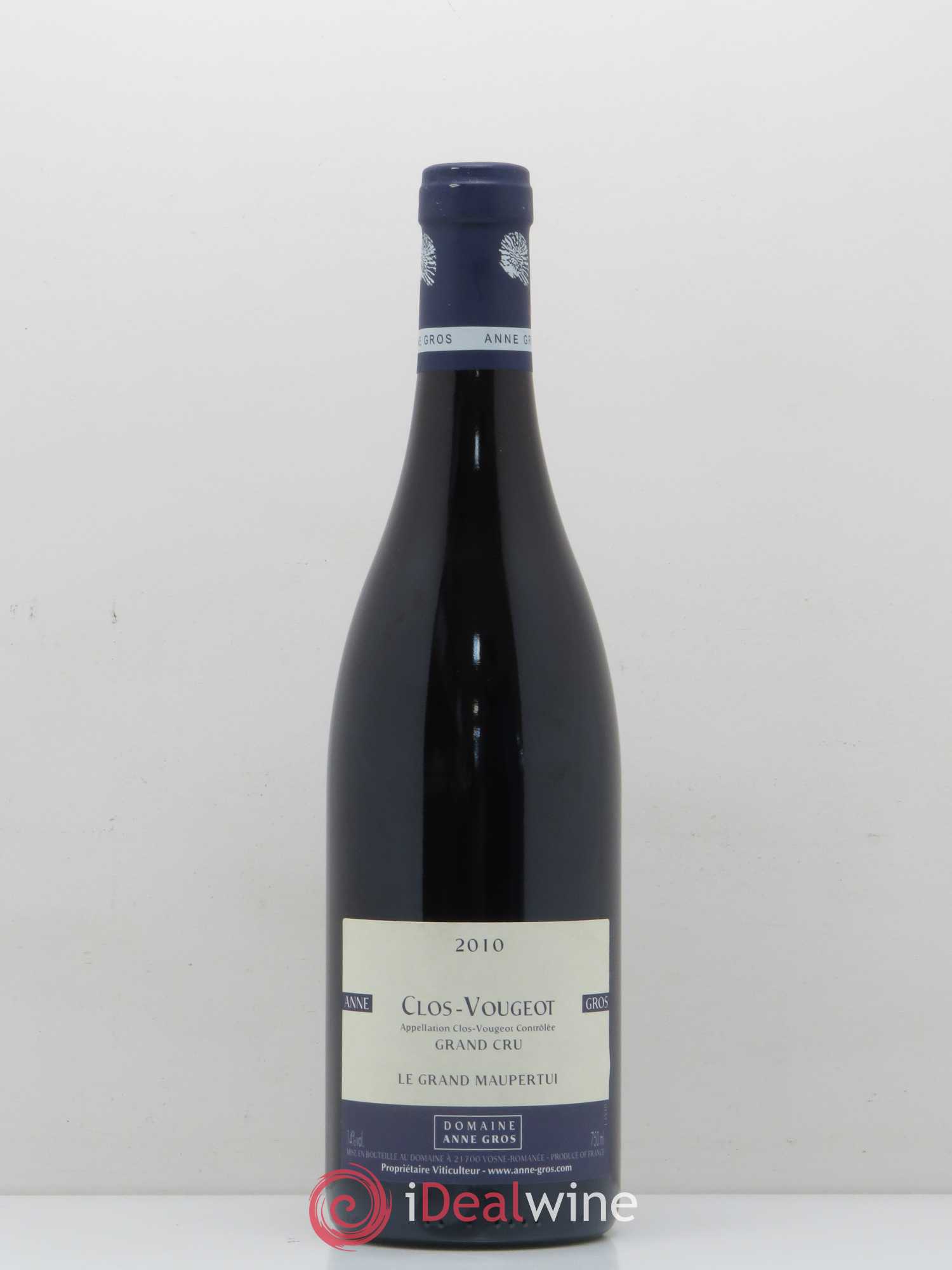 Clos de Vougeot Grand Cru Le Grand Maupertui Anne Gros 2010 - Lot de 1 bouteille - 0