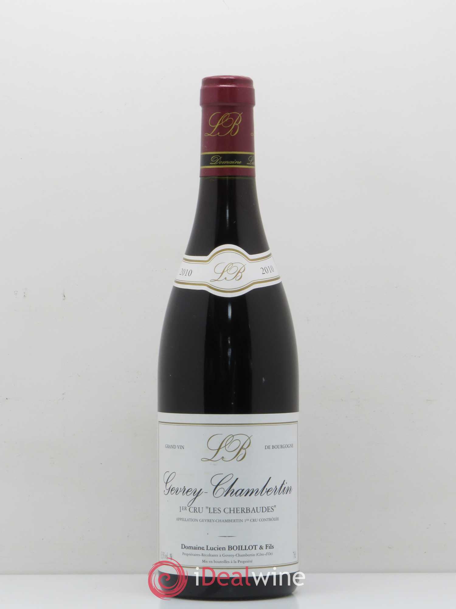 Gevrey-Chambertin 1er Cru Les Cherbaudes Lucien Boillot & Fils (Domaine) 2010 - Lot de 1 bouteille - 0