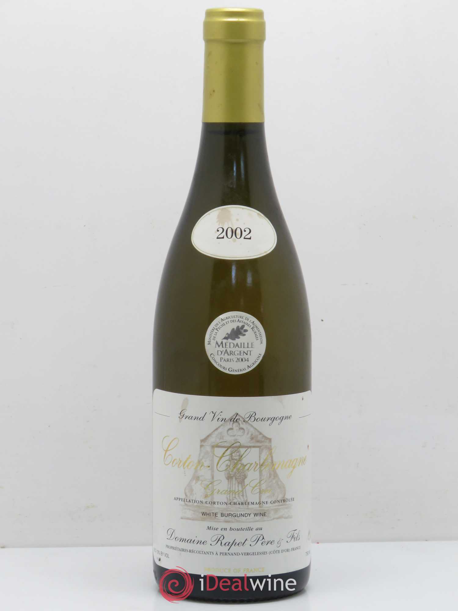 Corton-Charlemagne Grand Cru Rapet Père & Fils 2002 - Lot de 1 bouteille - 0