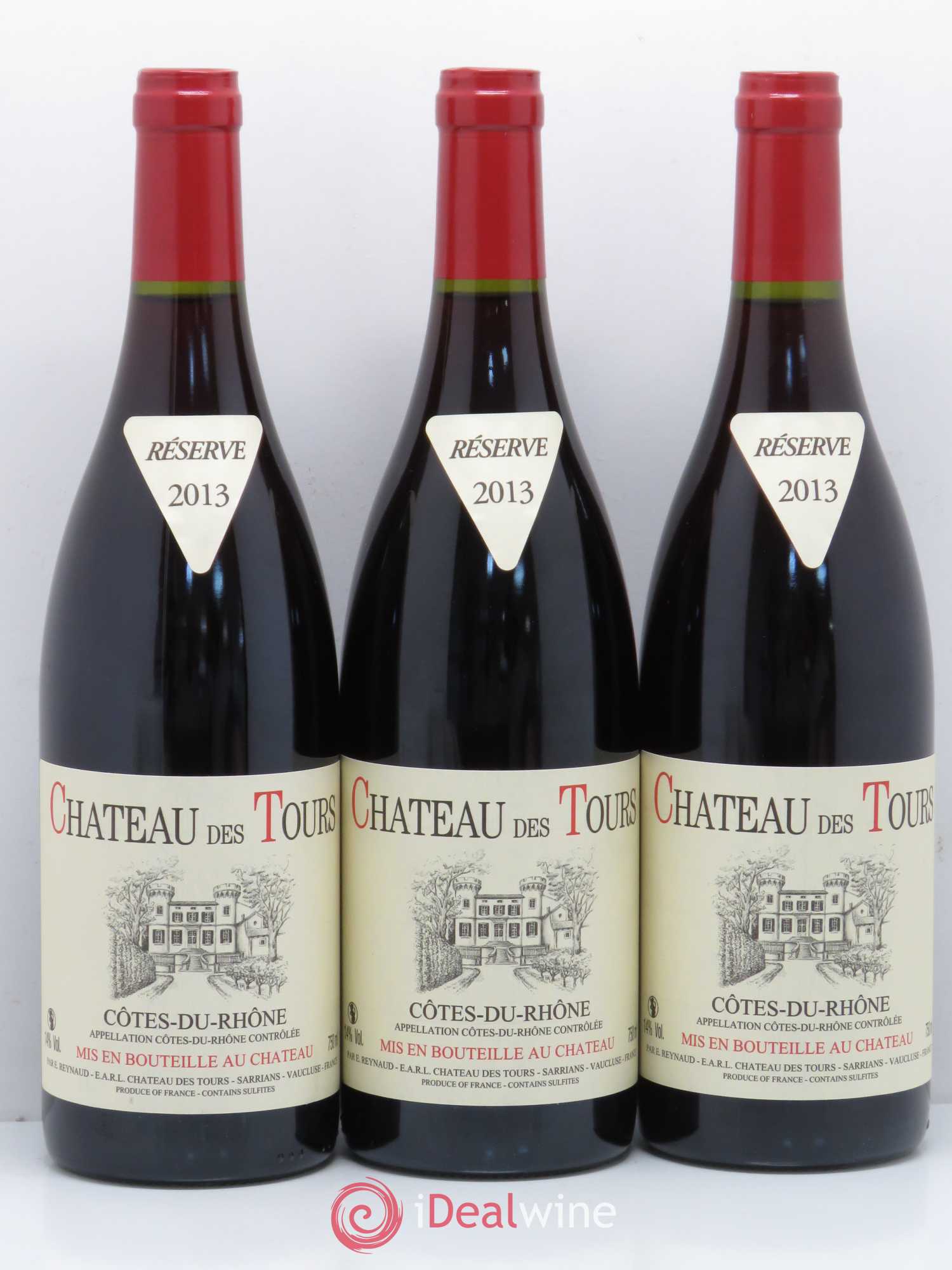 Côtes-du-Rhône Château des Tours Emmanuel Reynaud 2013 - Lot de 3 bouteilles - 0