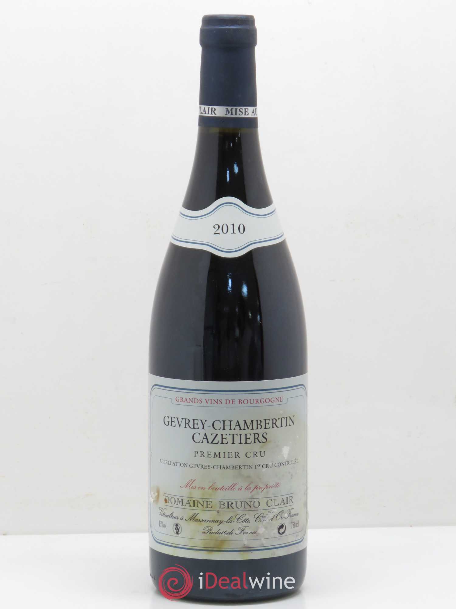 Gevrey-Chambertin 1er Cru Les Cazetiers Bruno Clair (Domaine) 2010 - Lot de 1 bouteille - 0