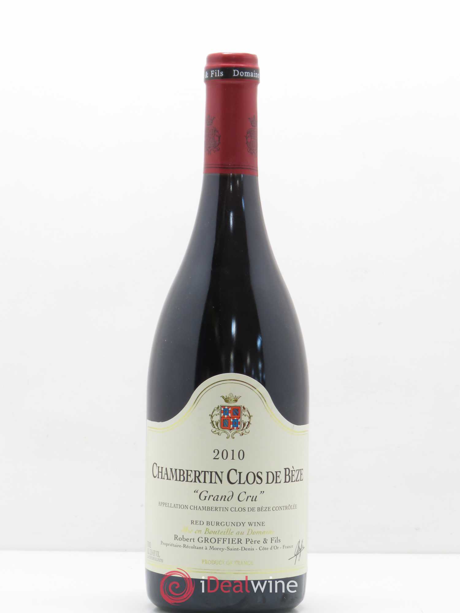 Chambertin Clos de Bèze Grand Cru Robert Groffier Père & Fils (Domaine) 2010 - Lot de 1 bouteille - 0