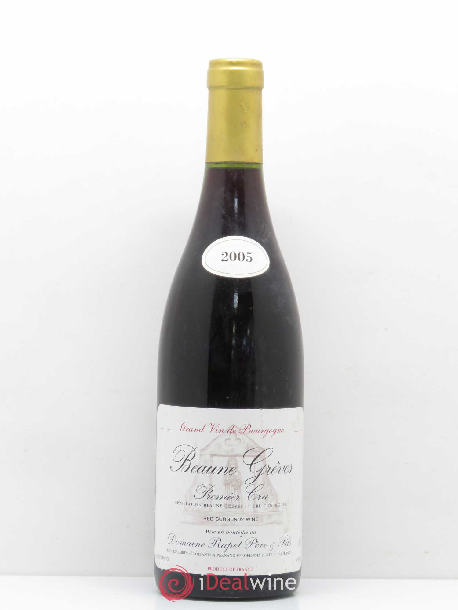 Beaune 1er Cru Grèves Rapet Père & Fils 2005 - Lot de 1 bouteille - 0
