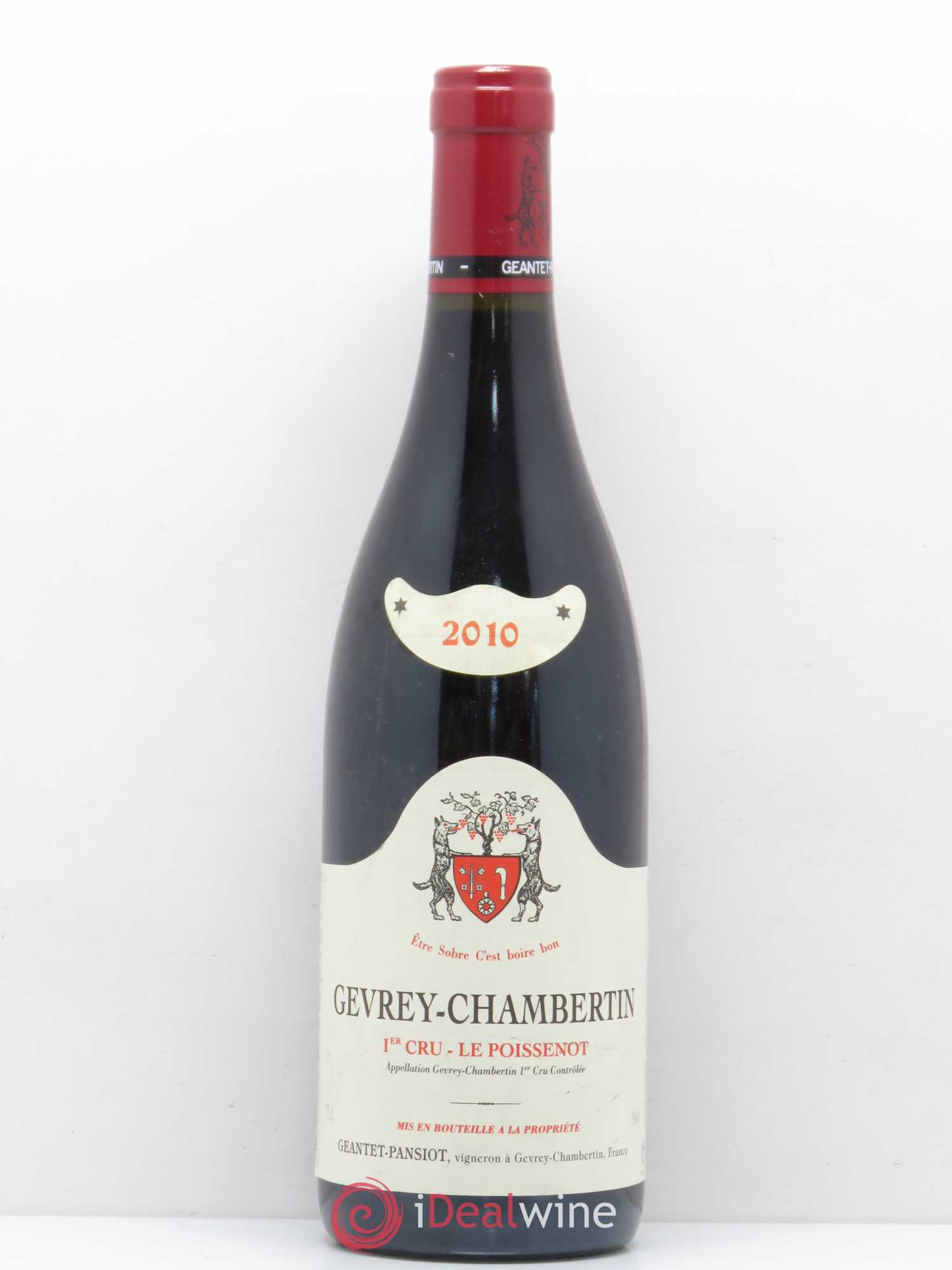 Gevrey-Chambertin 1er Cru Le Poissenot Geantet-Pansiot 2010 - Lot de 1 bouteille - 0