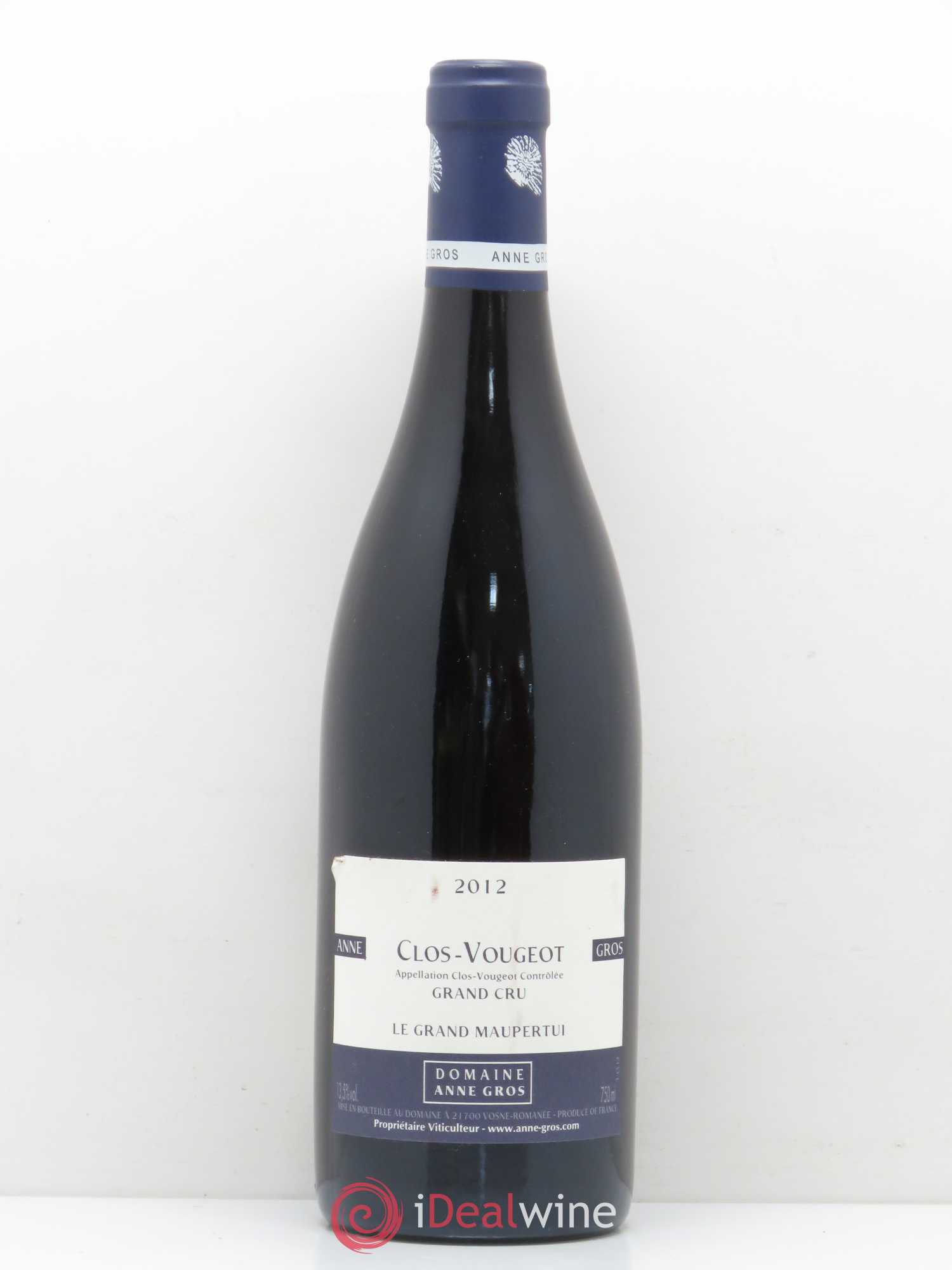 Clos de Vougeot Grand Cru Le Grand Maupertui Anne Gros 2012 - Lot de 1 bouteille - 0